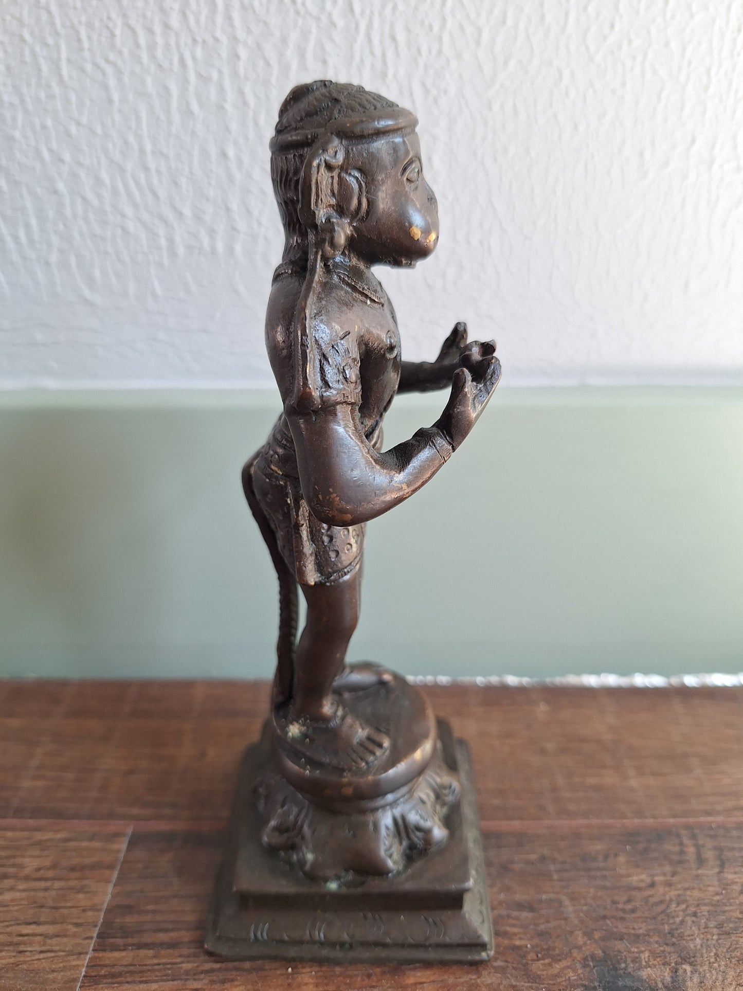 Vintage bronze Hanuman statue #2