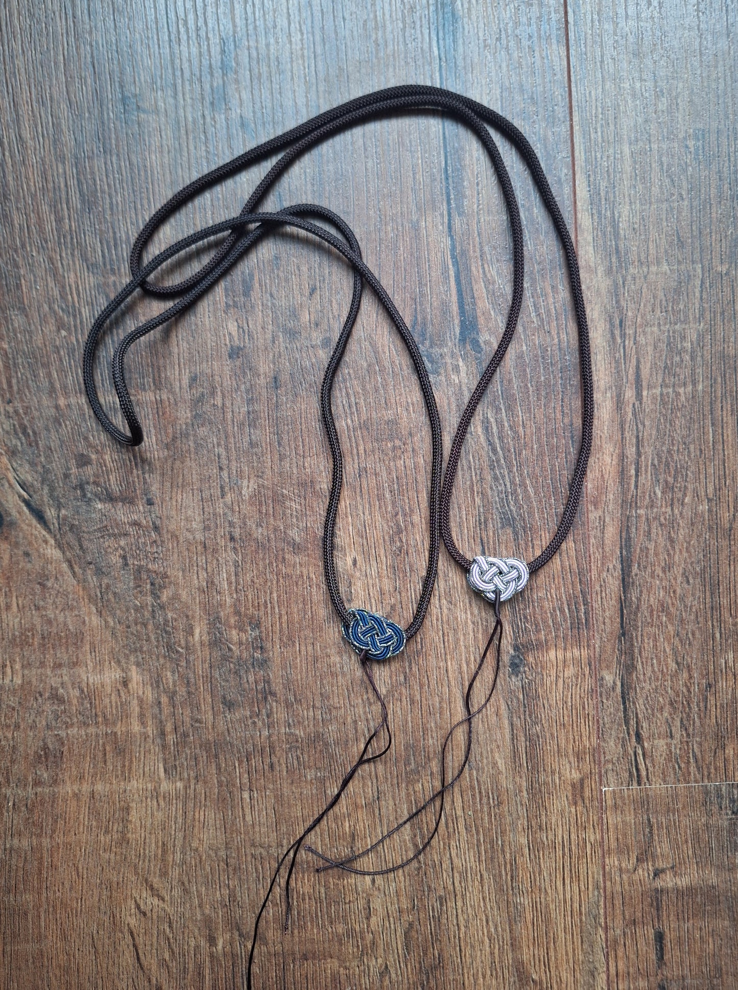 Amulet cord brown with endless knot