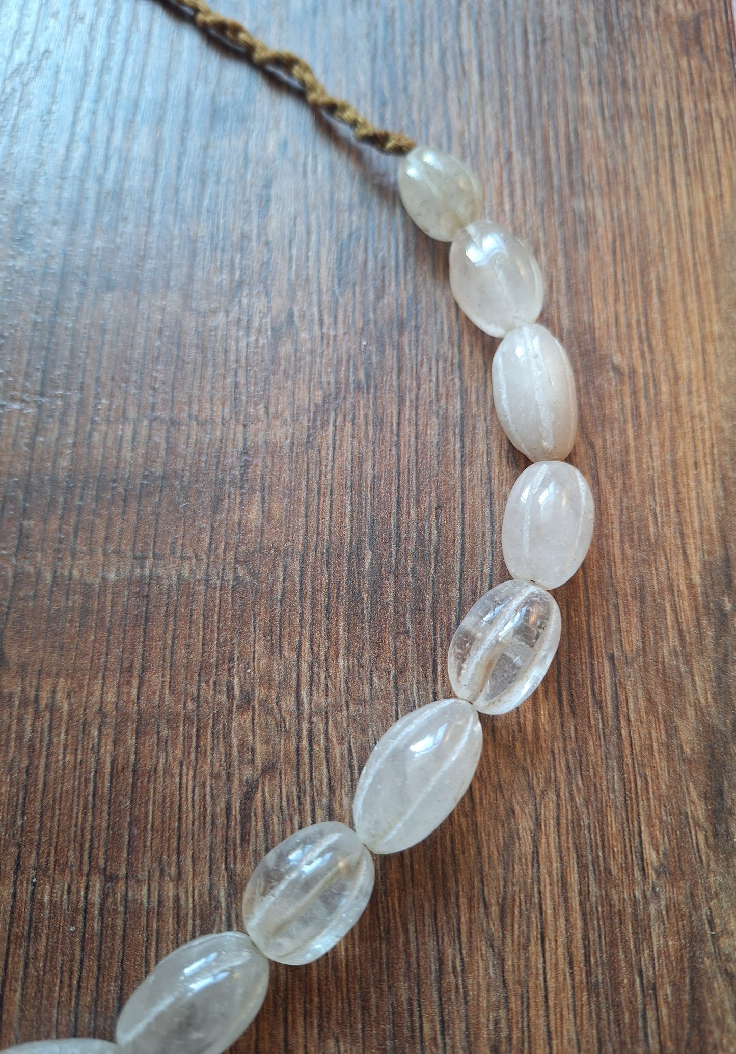 Vintage Himalayan quartz crystal necklace