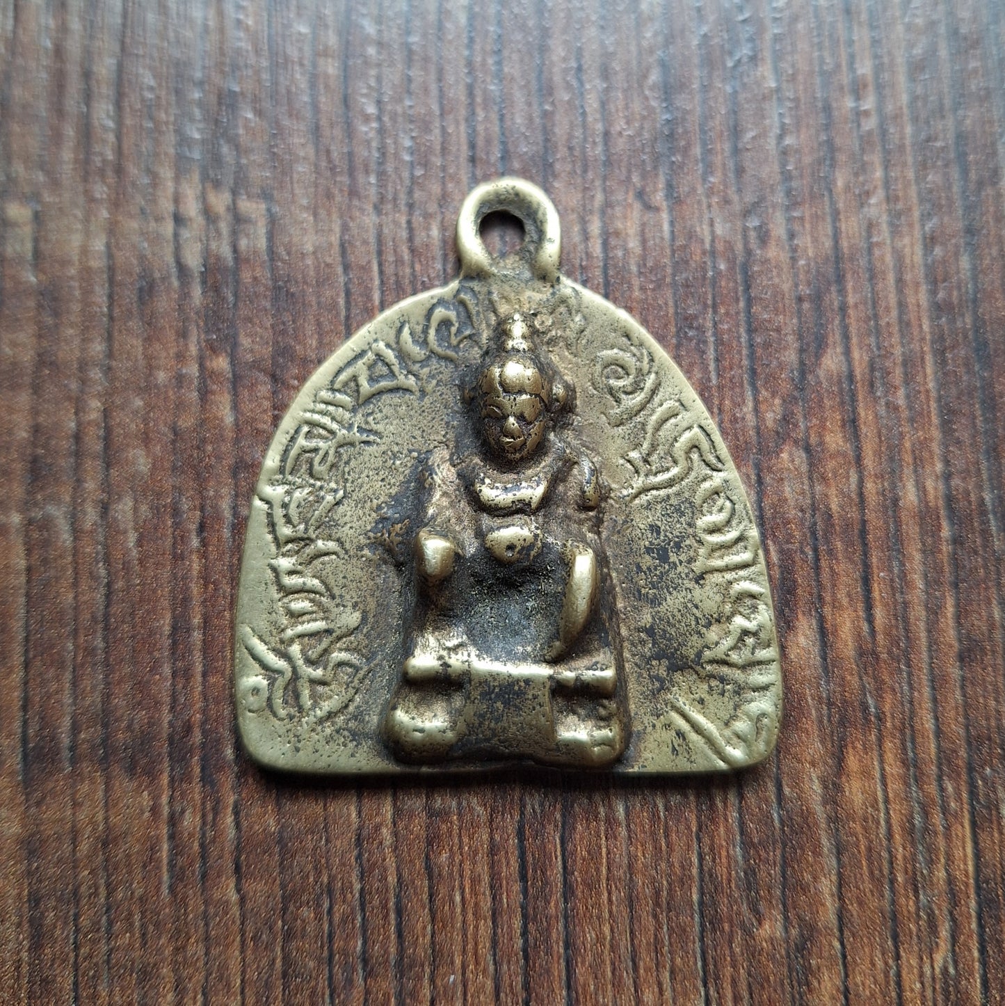 Vintage brass pendant Yellow Dzambala