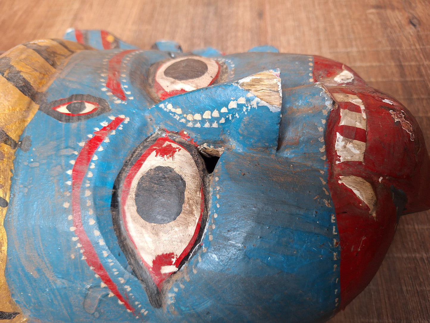 Vintage wooden Kali mask