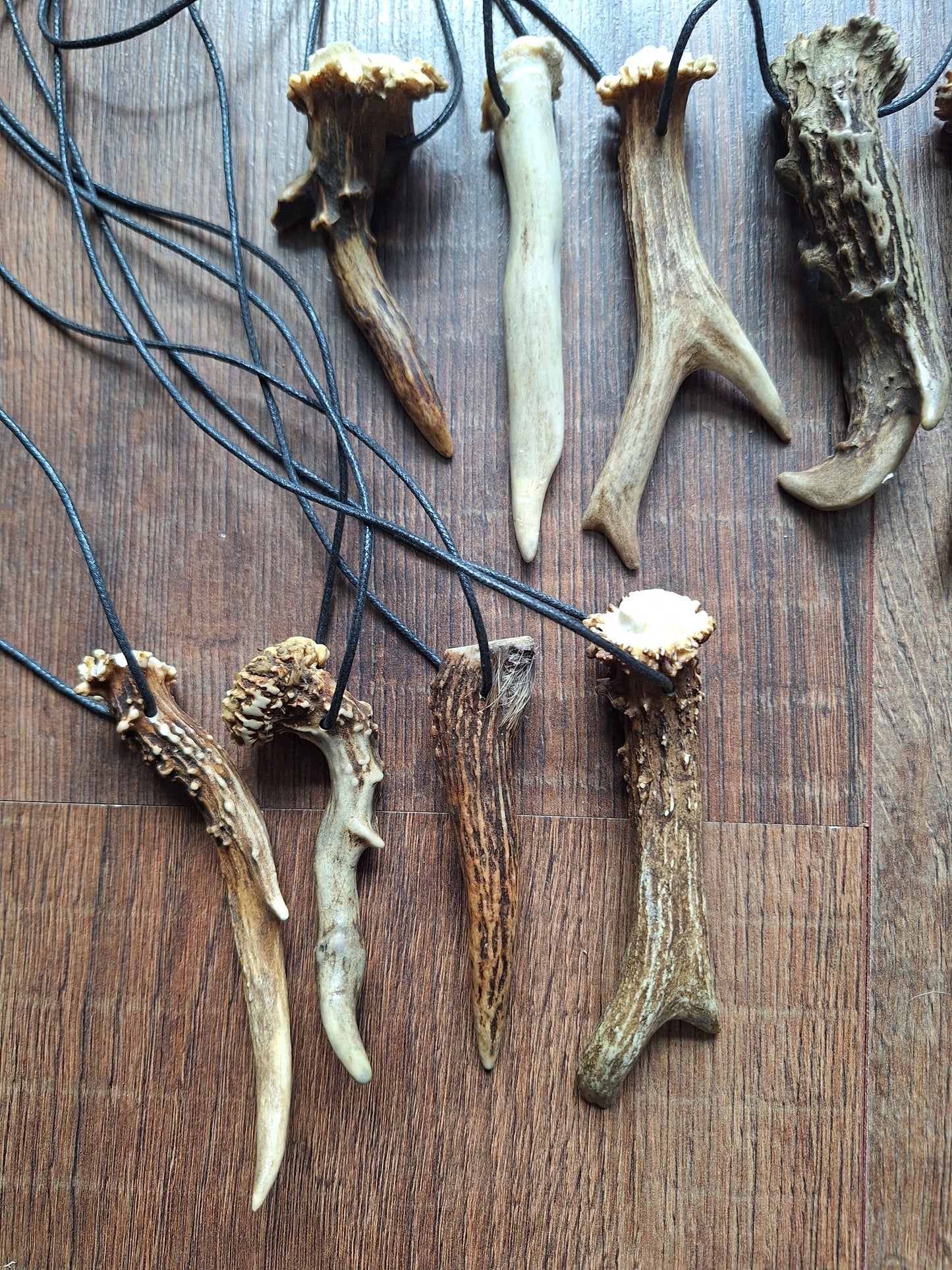 Roe deer antler necklaces