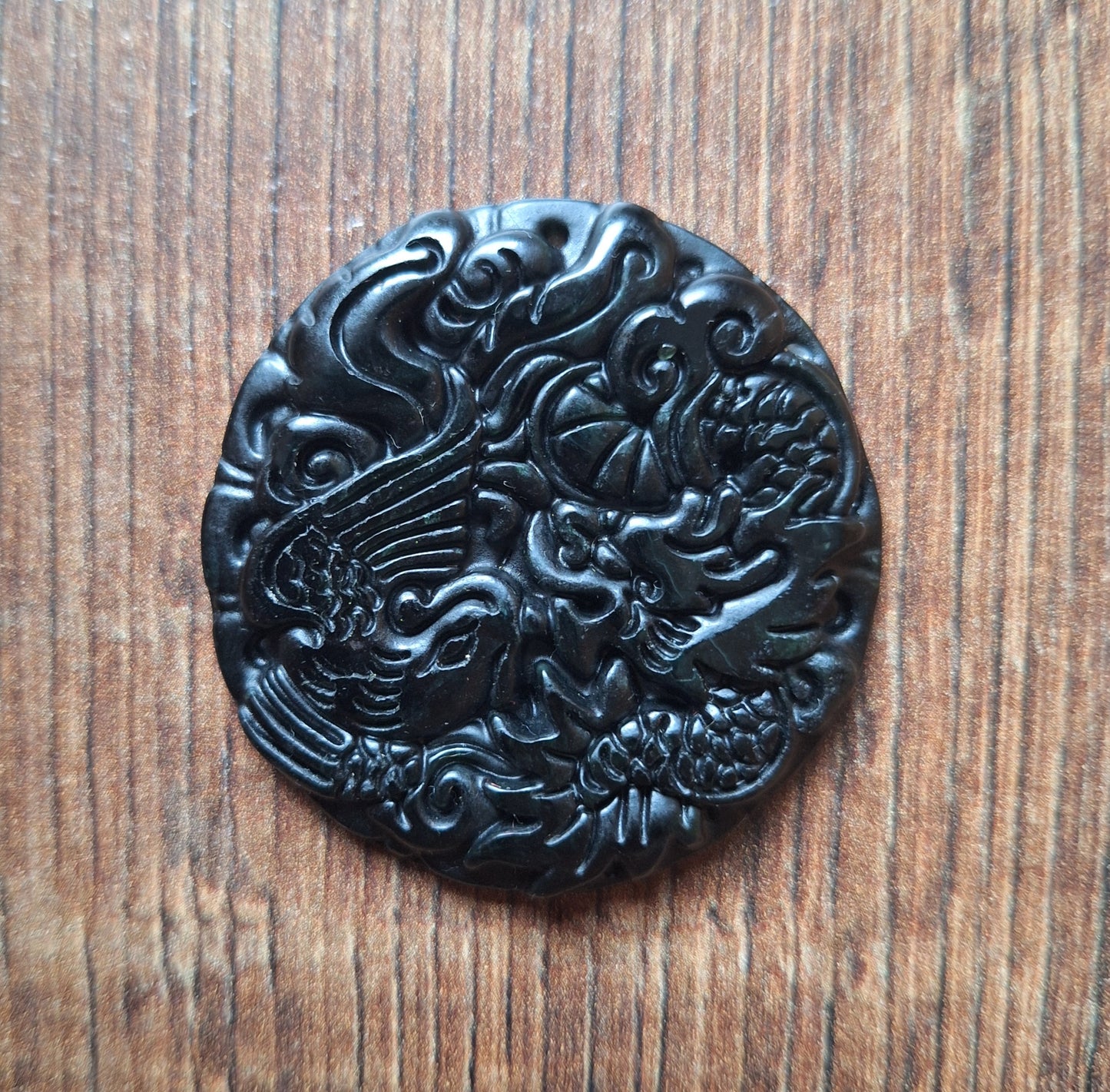 Jade pendant Dragon and Phoenix