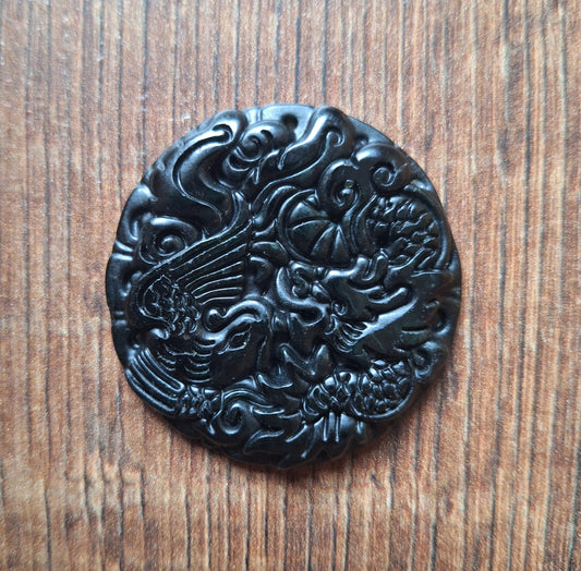 Jade pendant Dragon and Phoenix