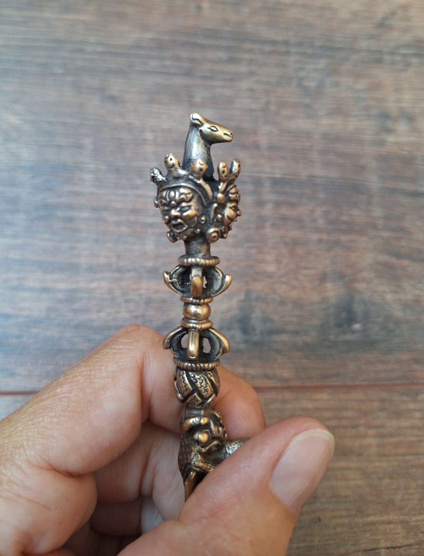 Small brass phurba
