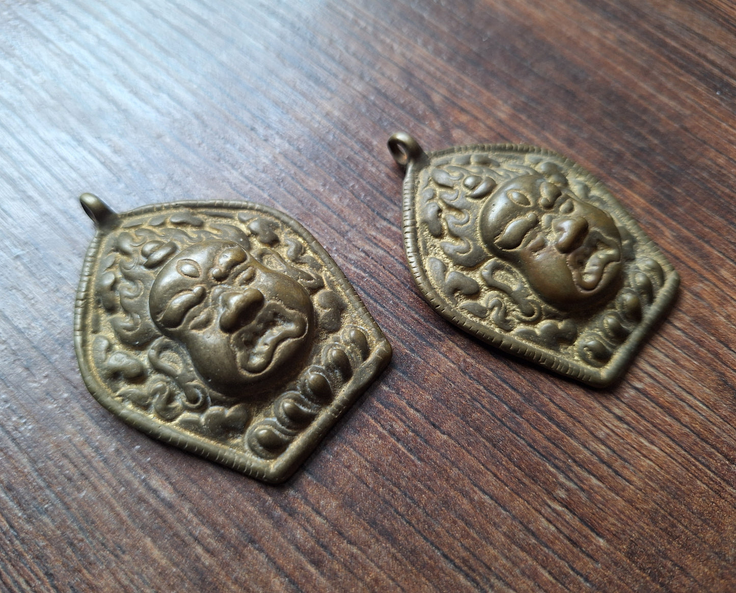 Vintage bronze pendant Mahakala