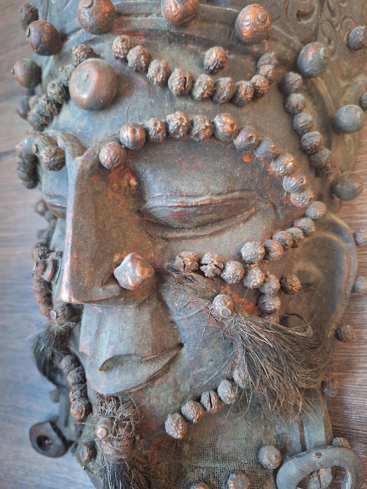 Vintage Nepalese wooden Shiva mask