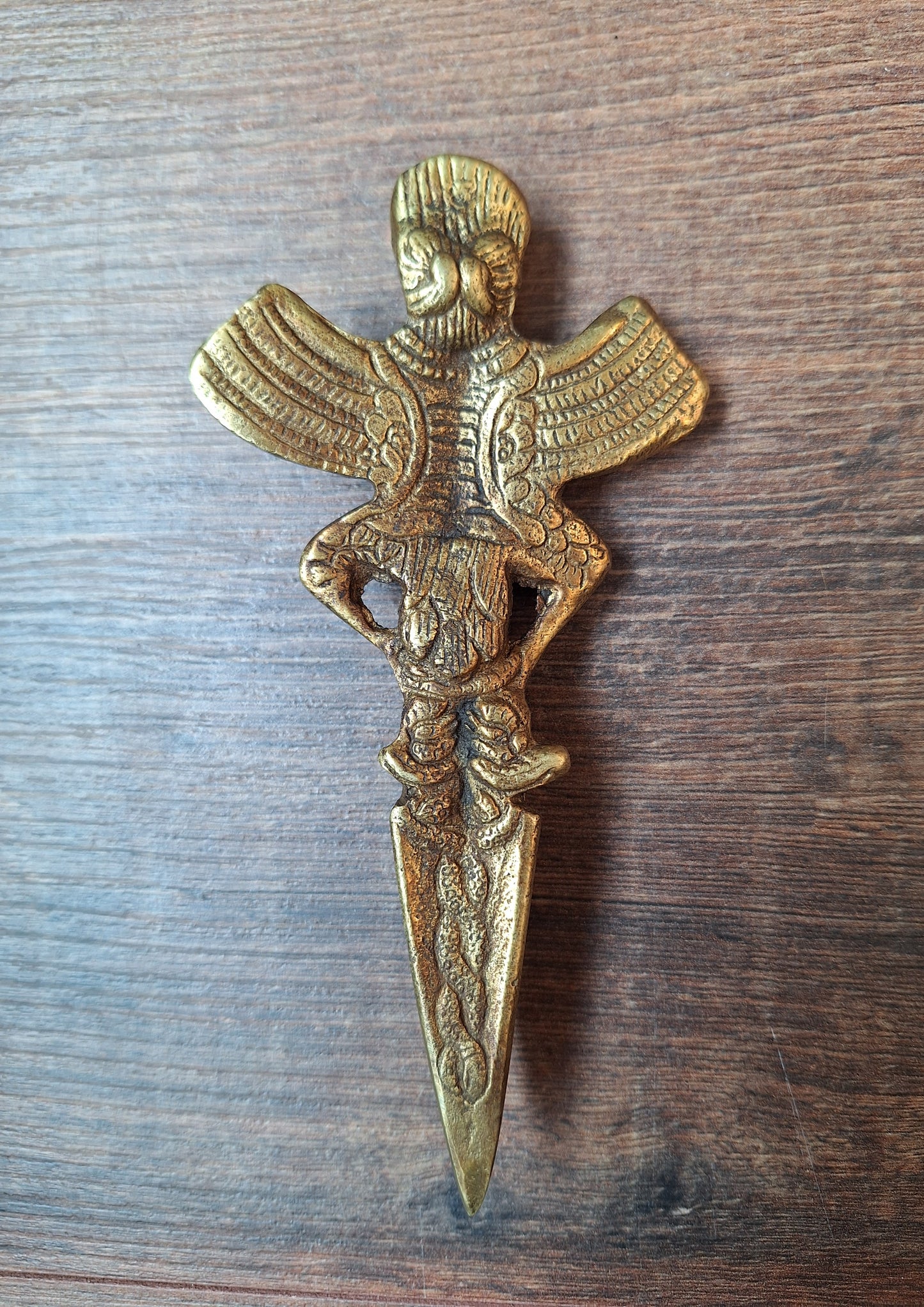Vintage brass Garuda phurba #3