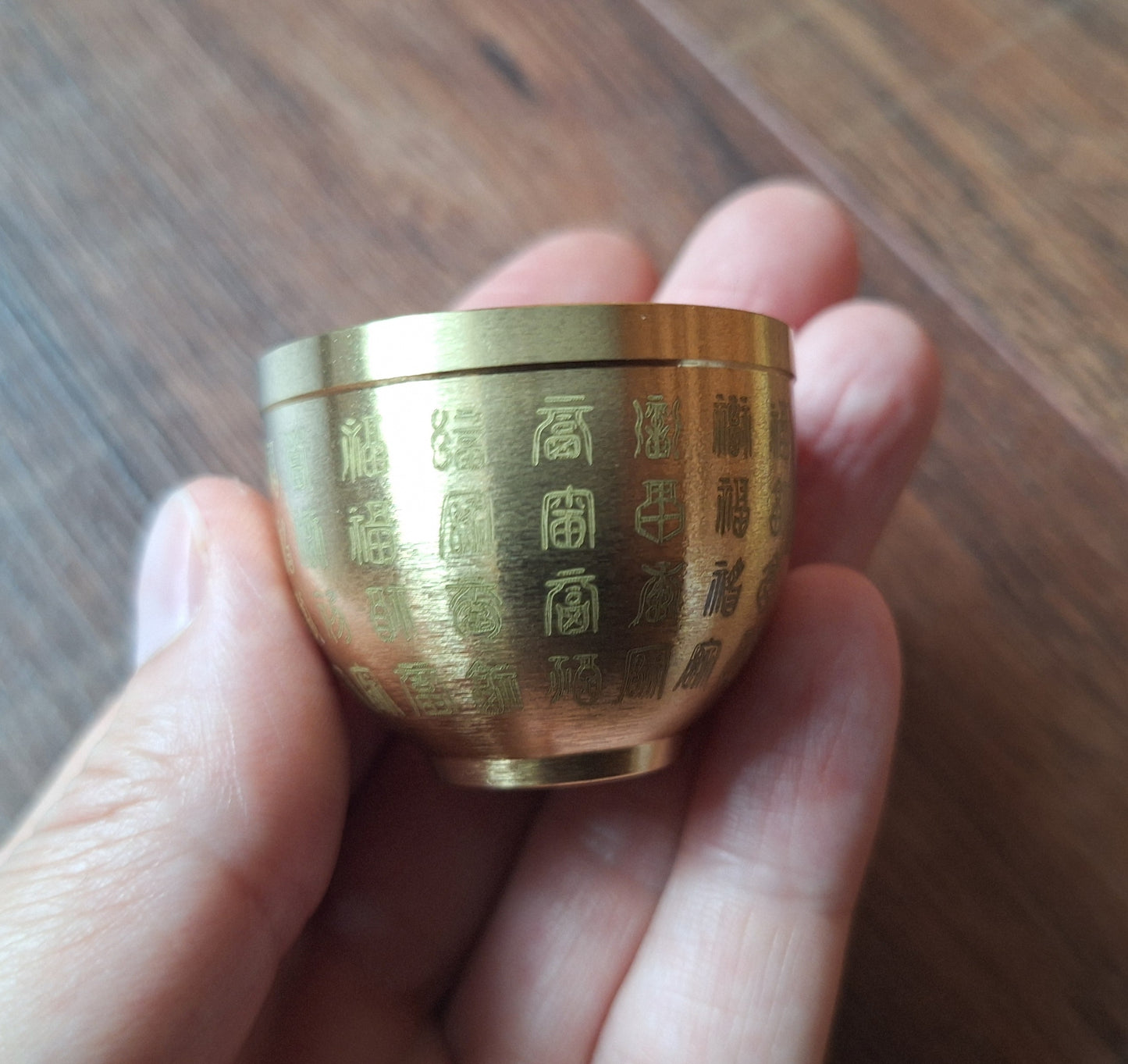 Stainless steel offering bowl Hundred Blessings