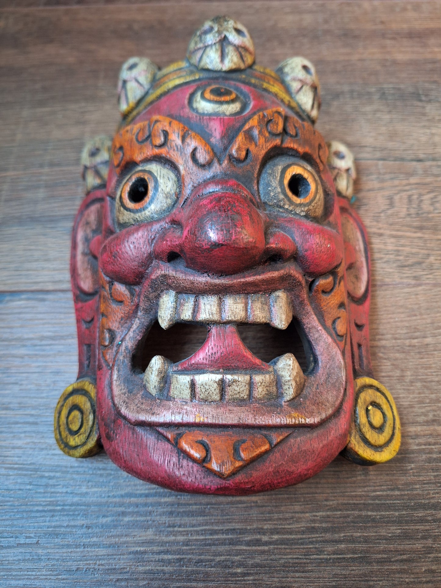 Vintage wooden Mahakala mask #10