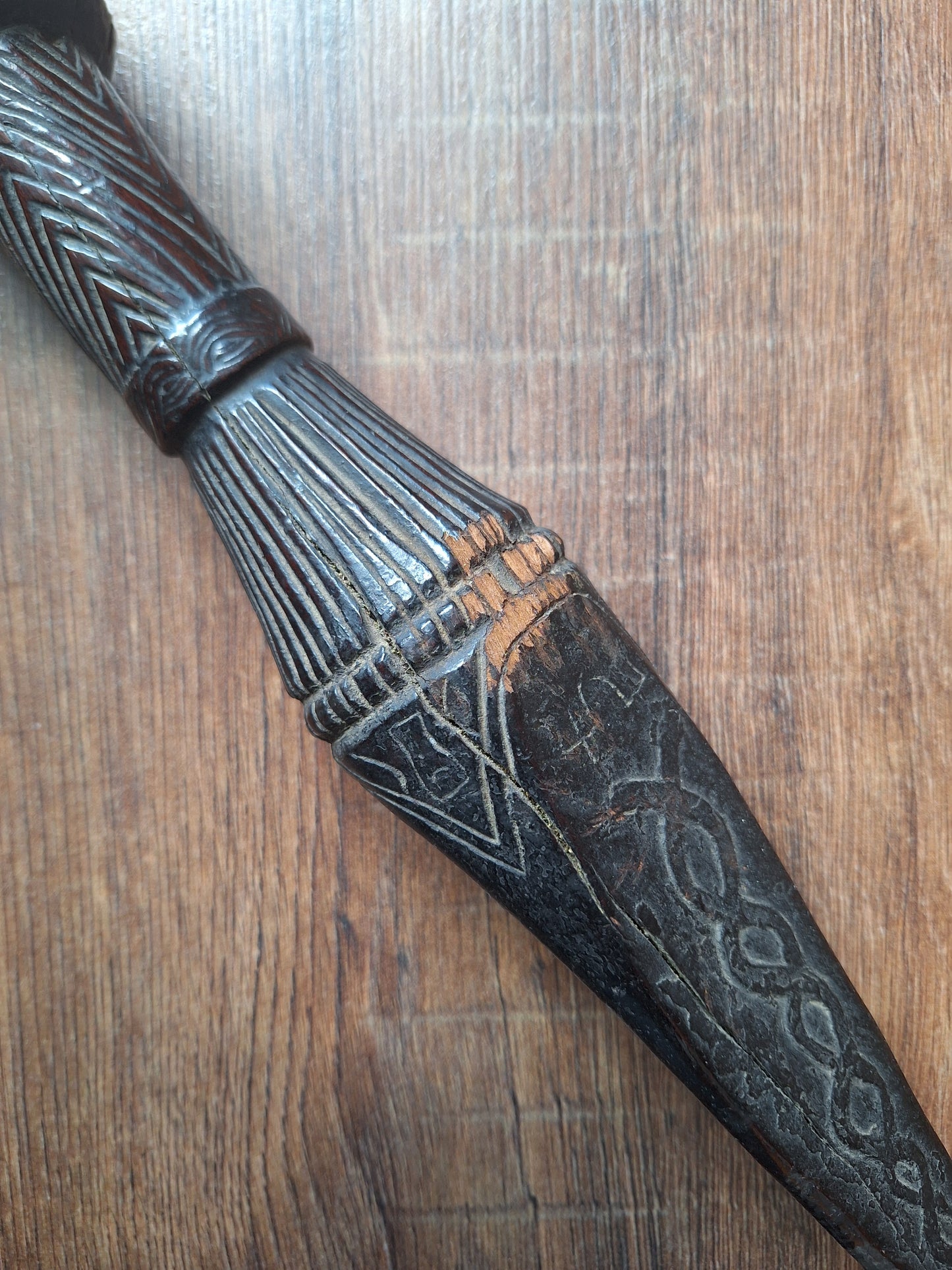 Antique Nepalese dhyangro drum handle #3