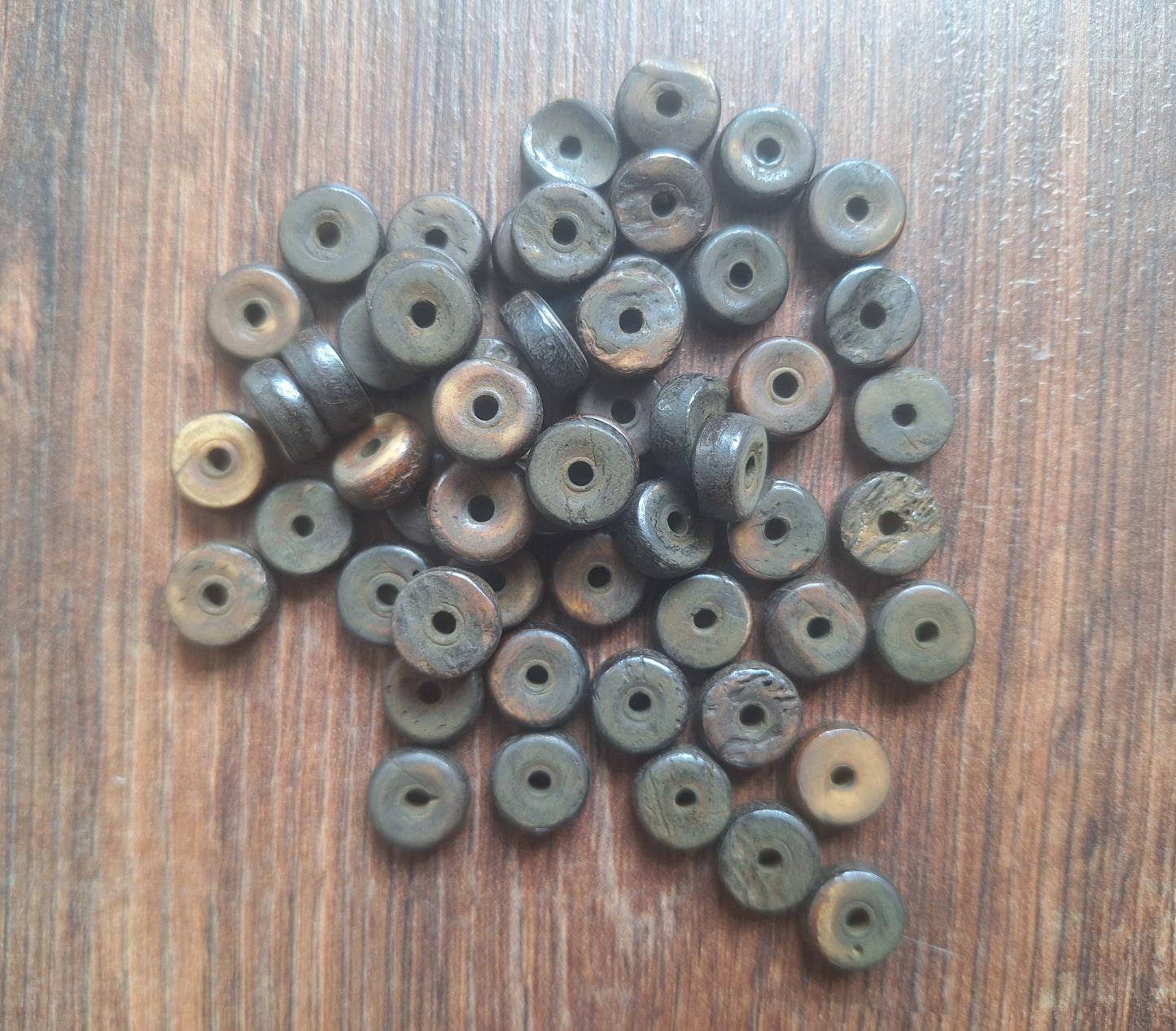 Vintage yak bone beads, set of 20