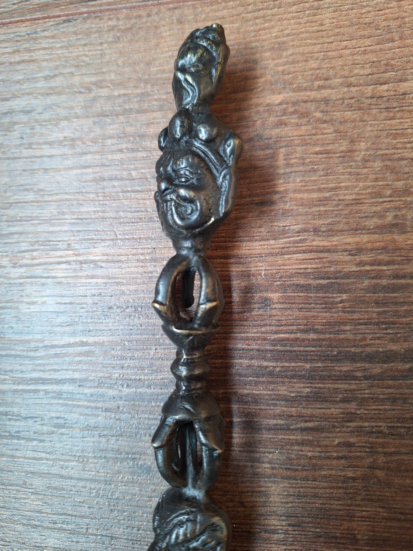 Vintage bronze phurba #11, with stand