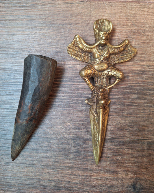 Vintage brass Garuda phurba #4