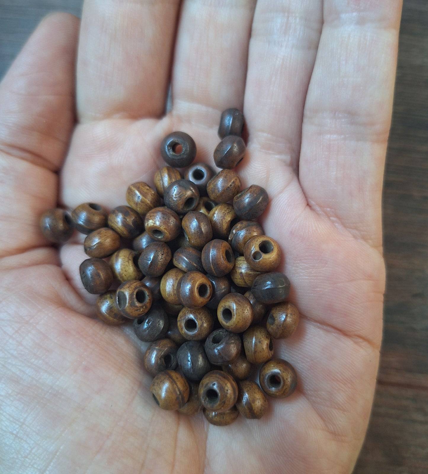 Vintage yak bone beads, set of 50