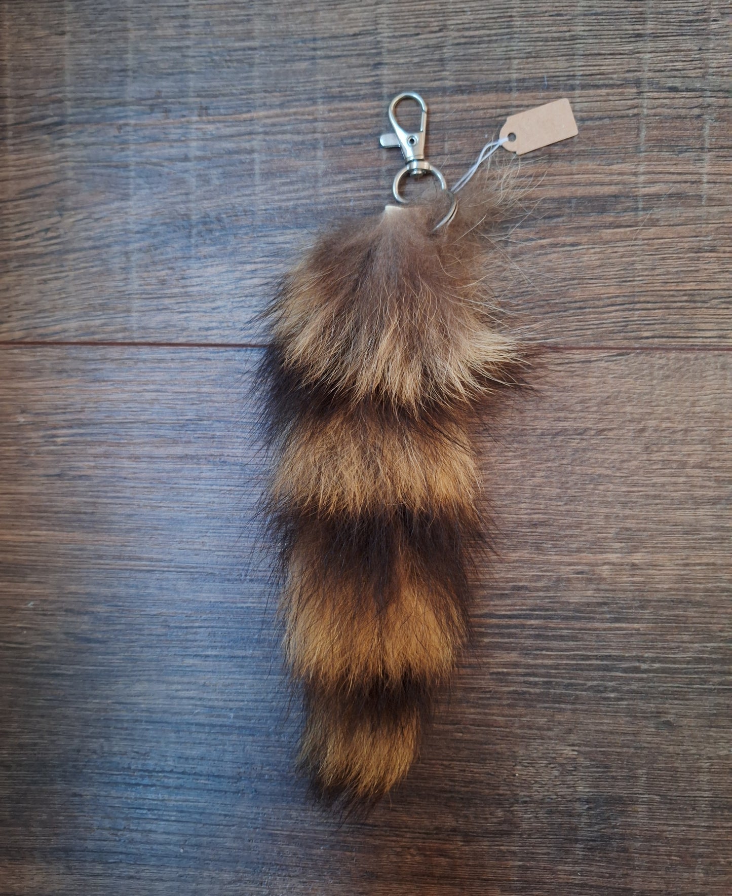 Raccoon tail keychains