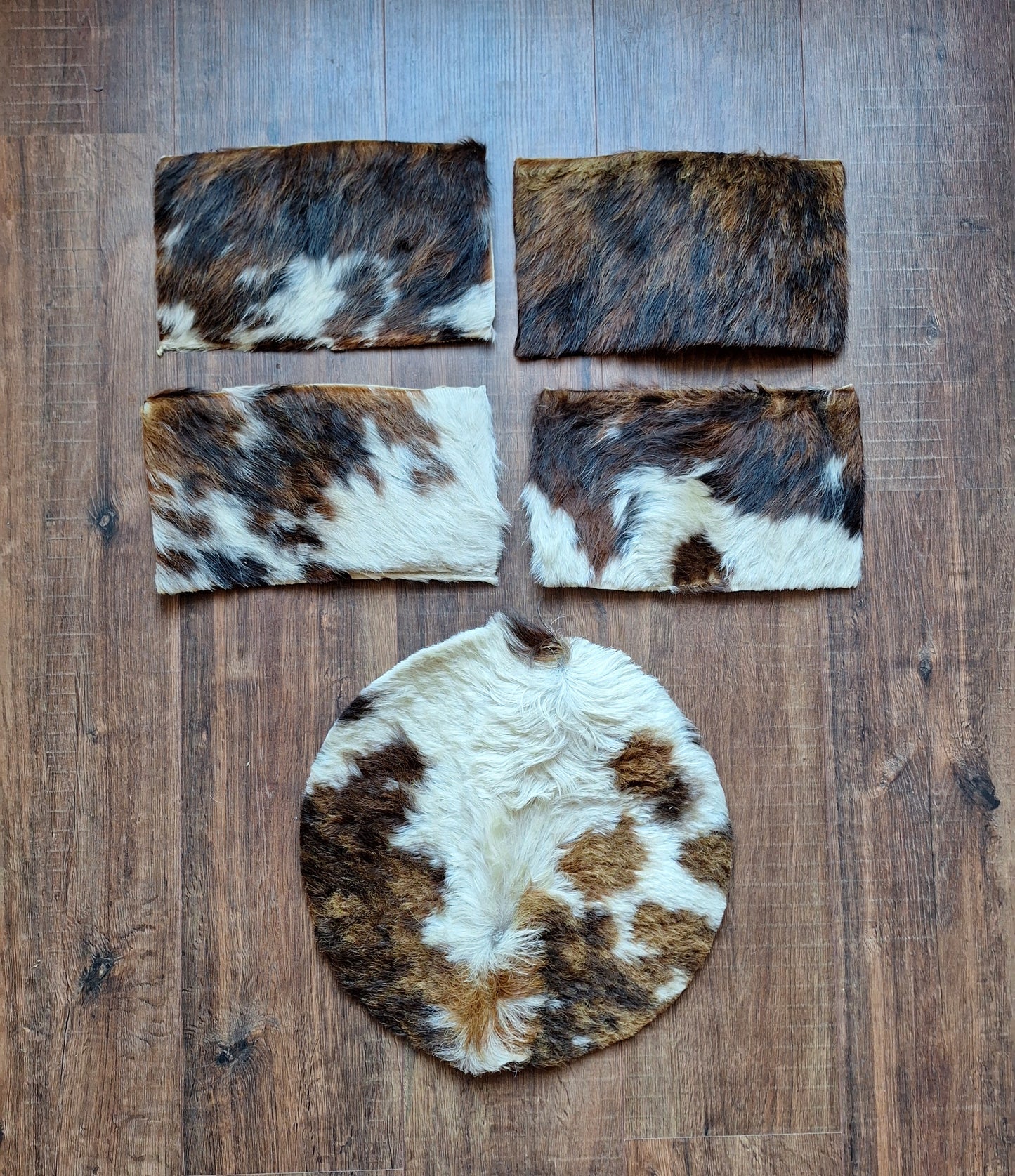 Cow hide crafting pieces