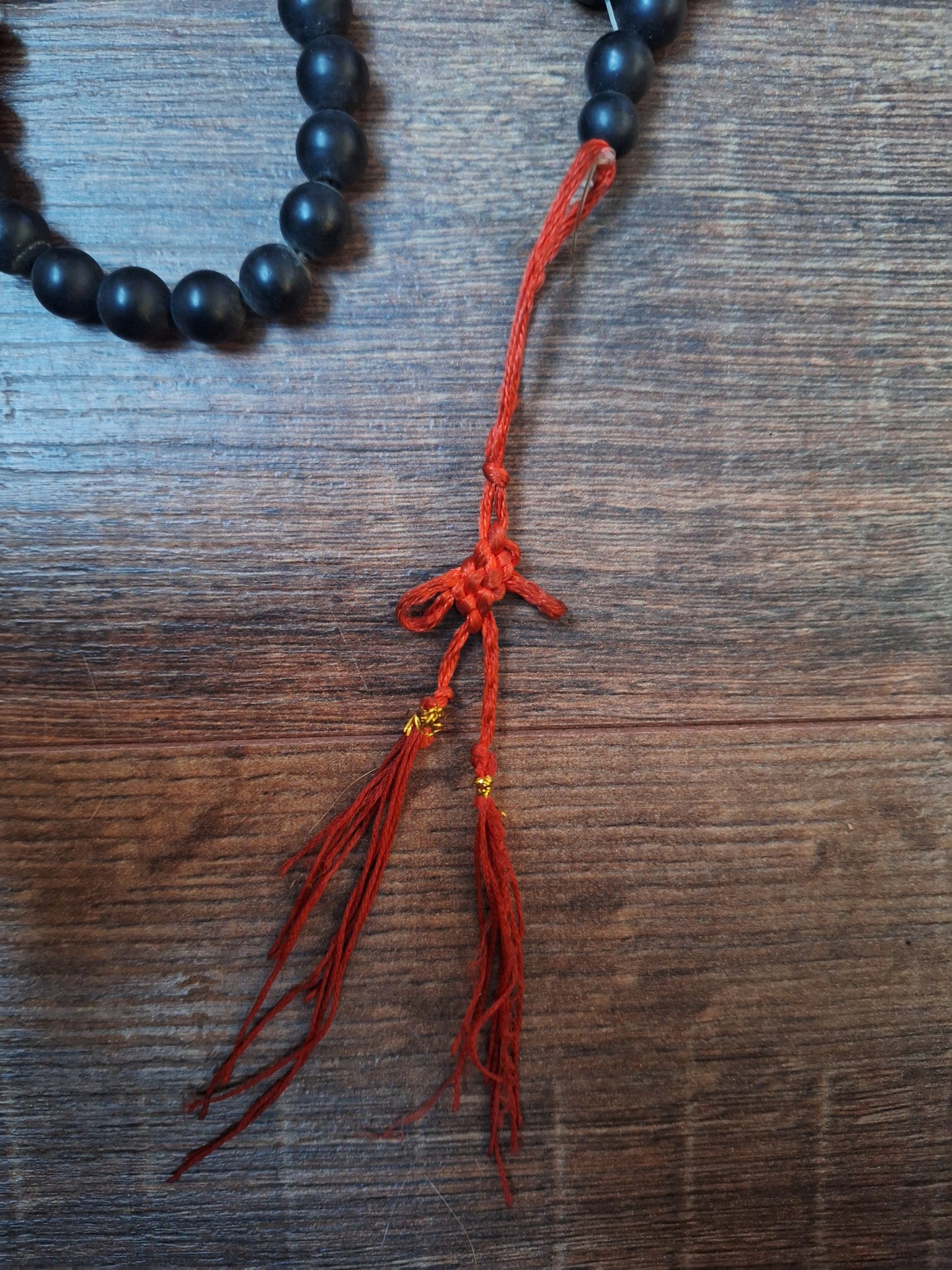 Vintage shaligram mala, crafting project