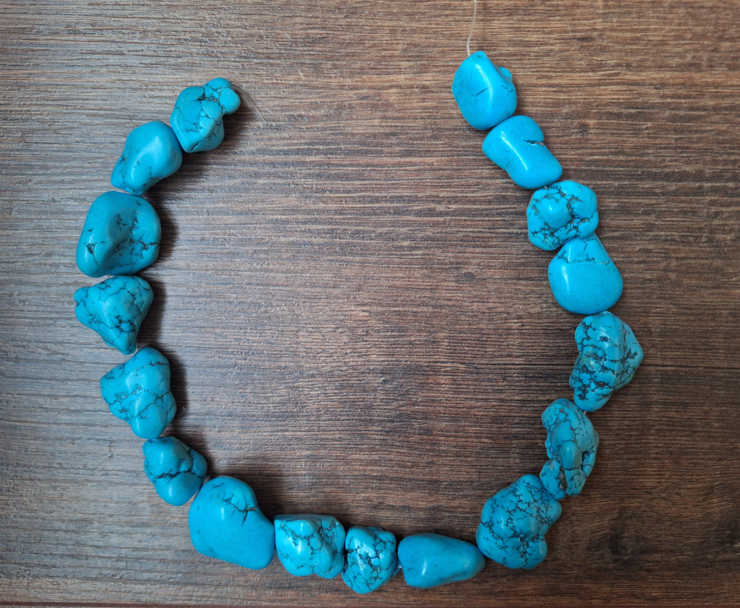 Blue howlite bead strand