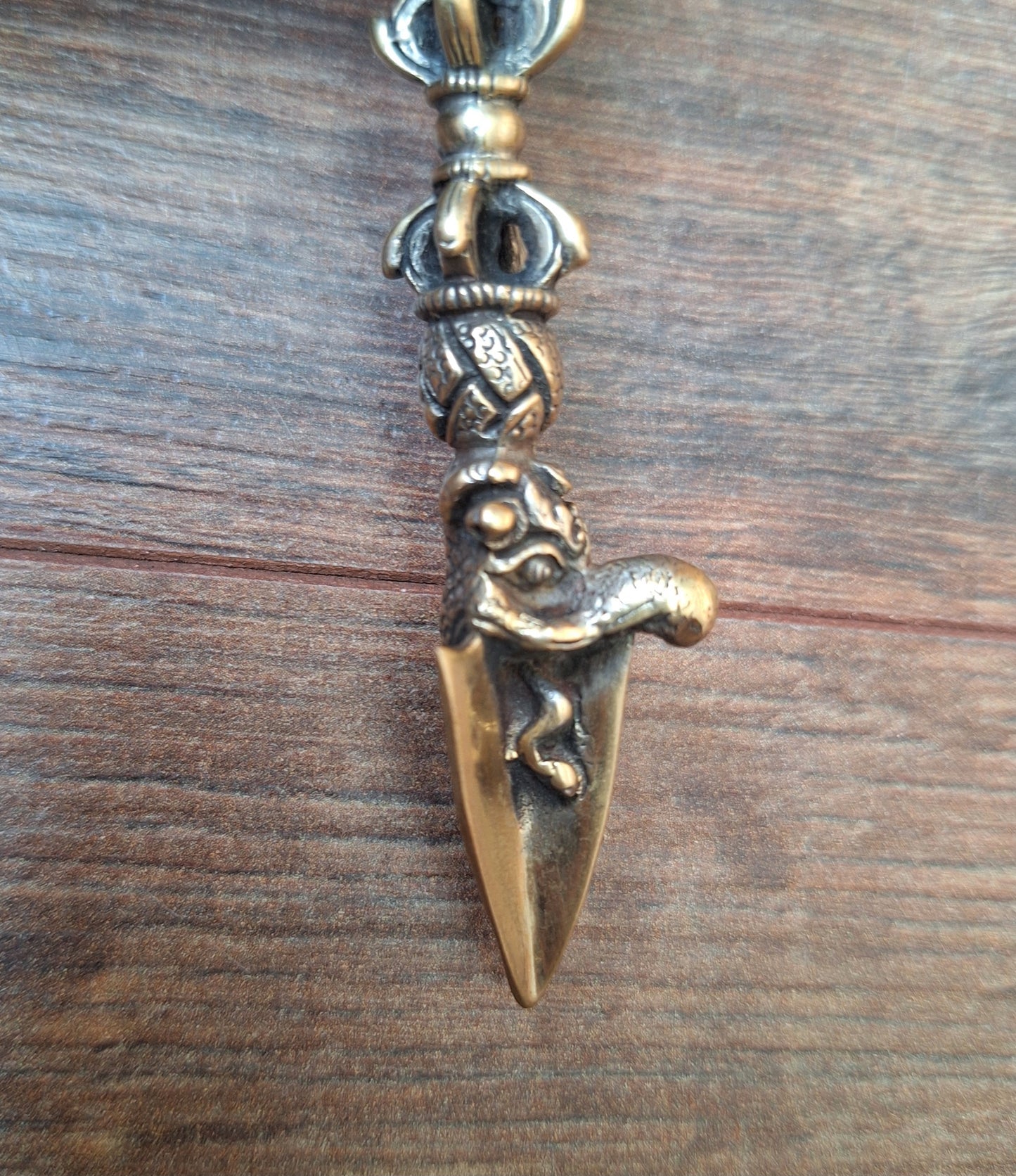 Small brass phurba