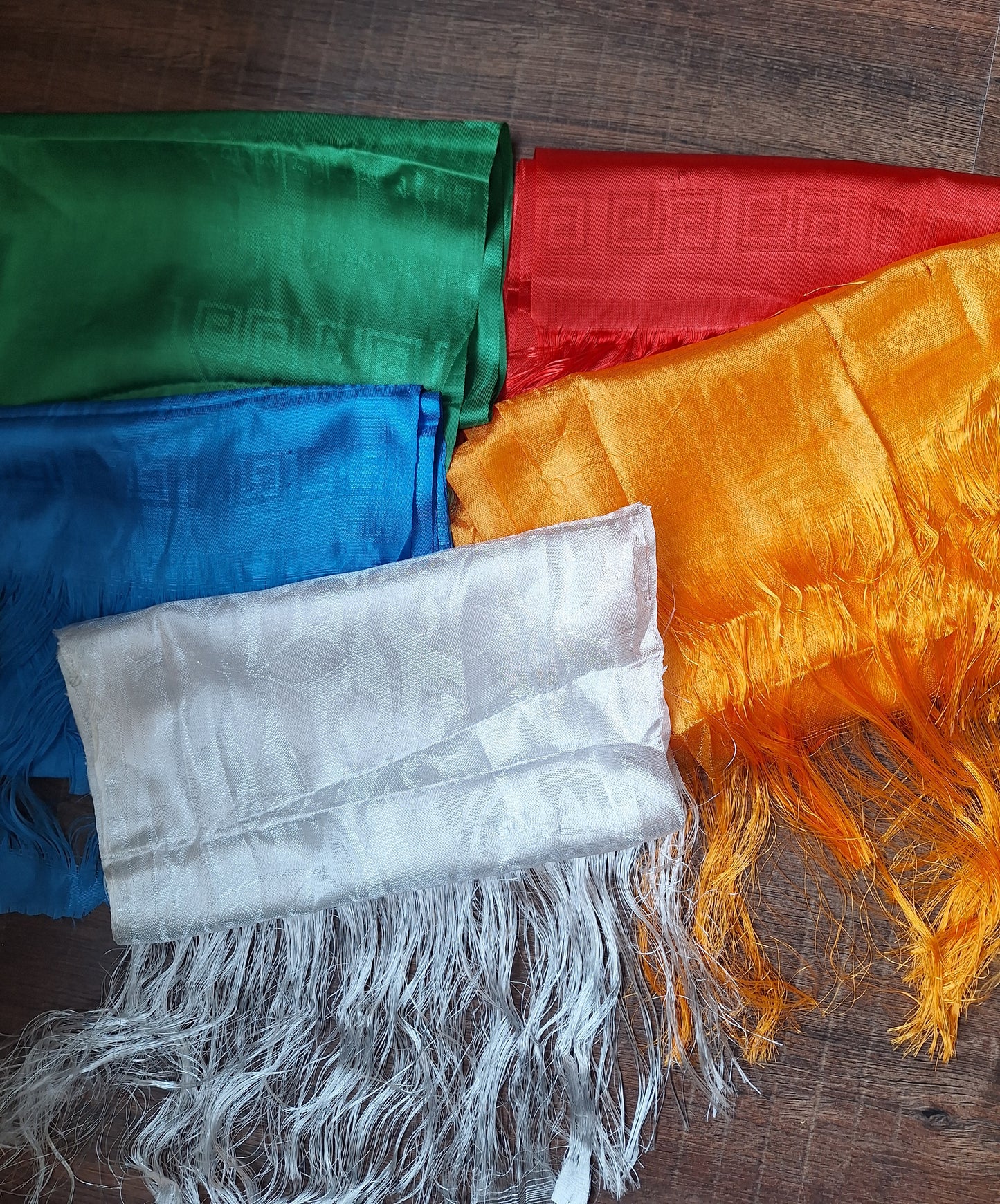 Khadak offering scarves, set of 5
