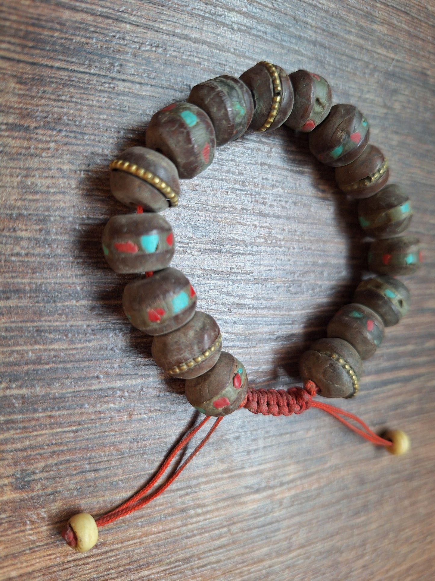Old Tibetan wooden mala bracelet