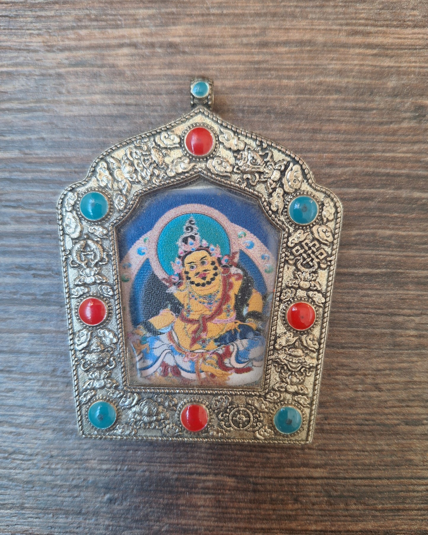 Alpaca metal Gau pendant Kubera