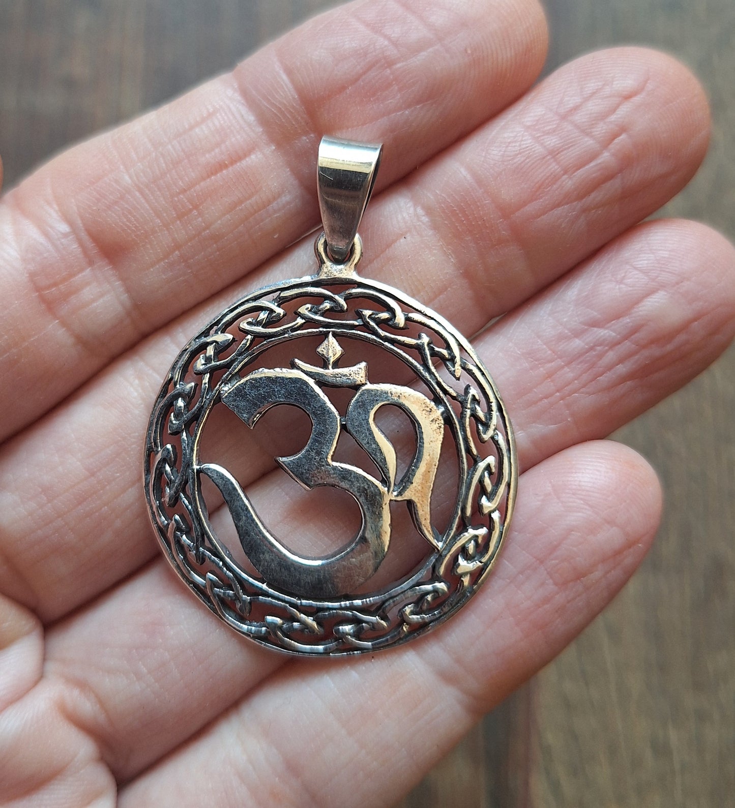Silver pendant Aum