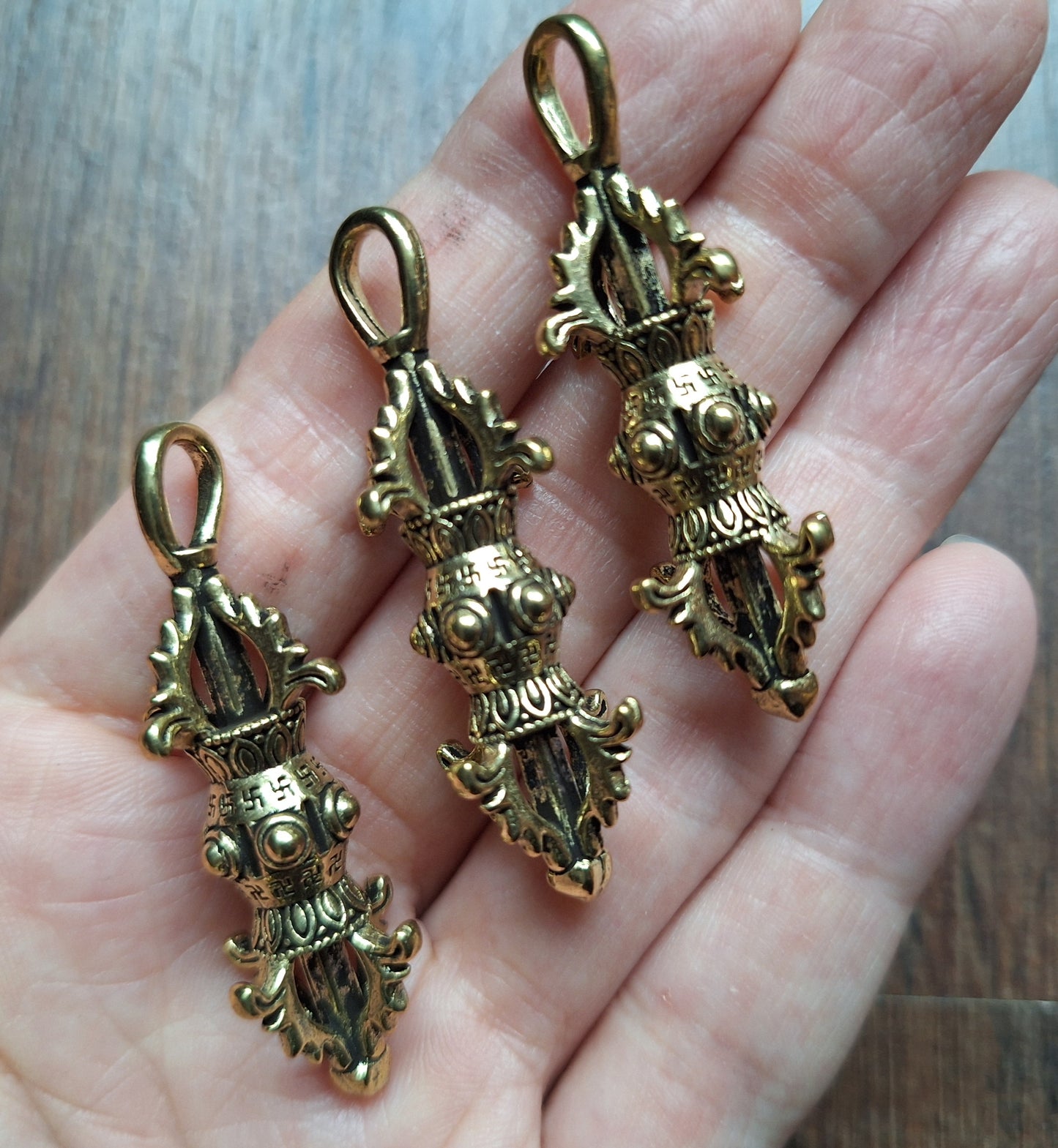 Brass dorje pendant