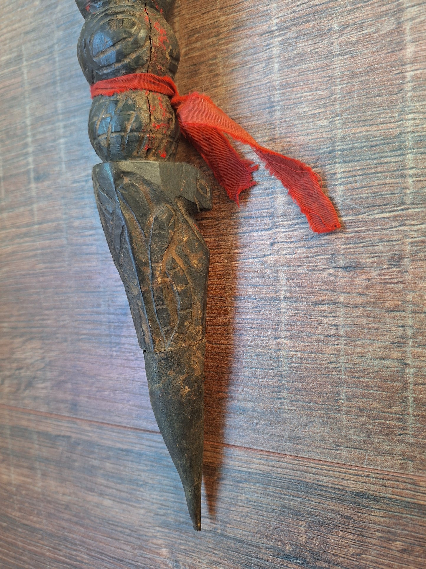 Antique wooden phurba #56