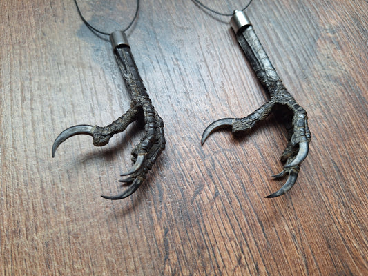 Crow claw amulet necklace
