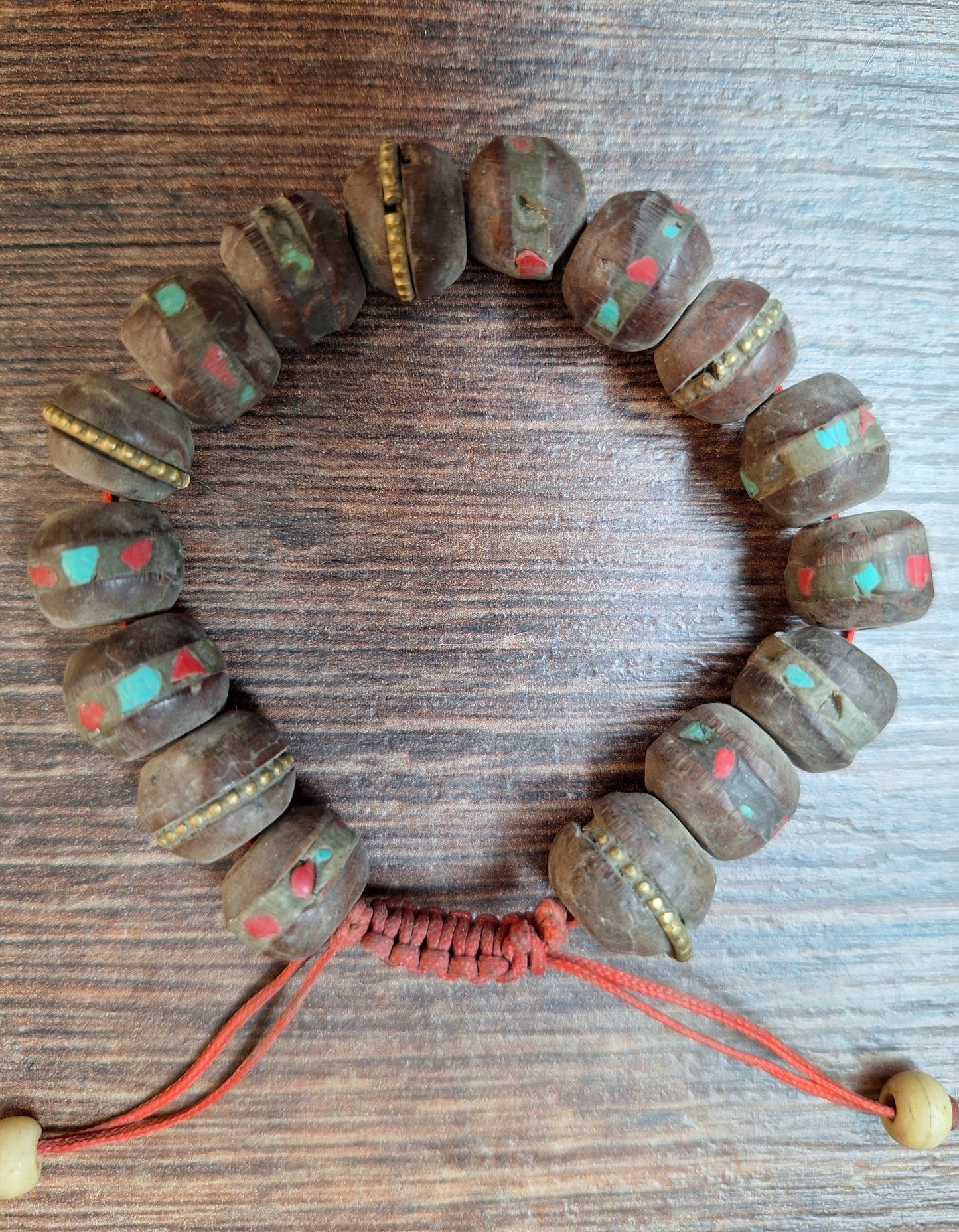 Old Tibetan wooden mala bracelet
