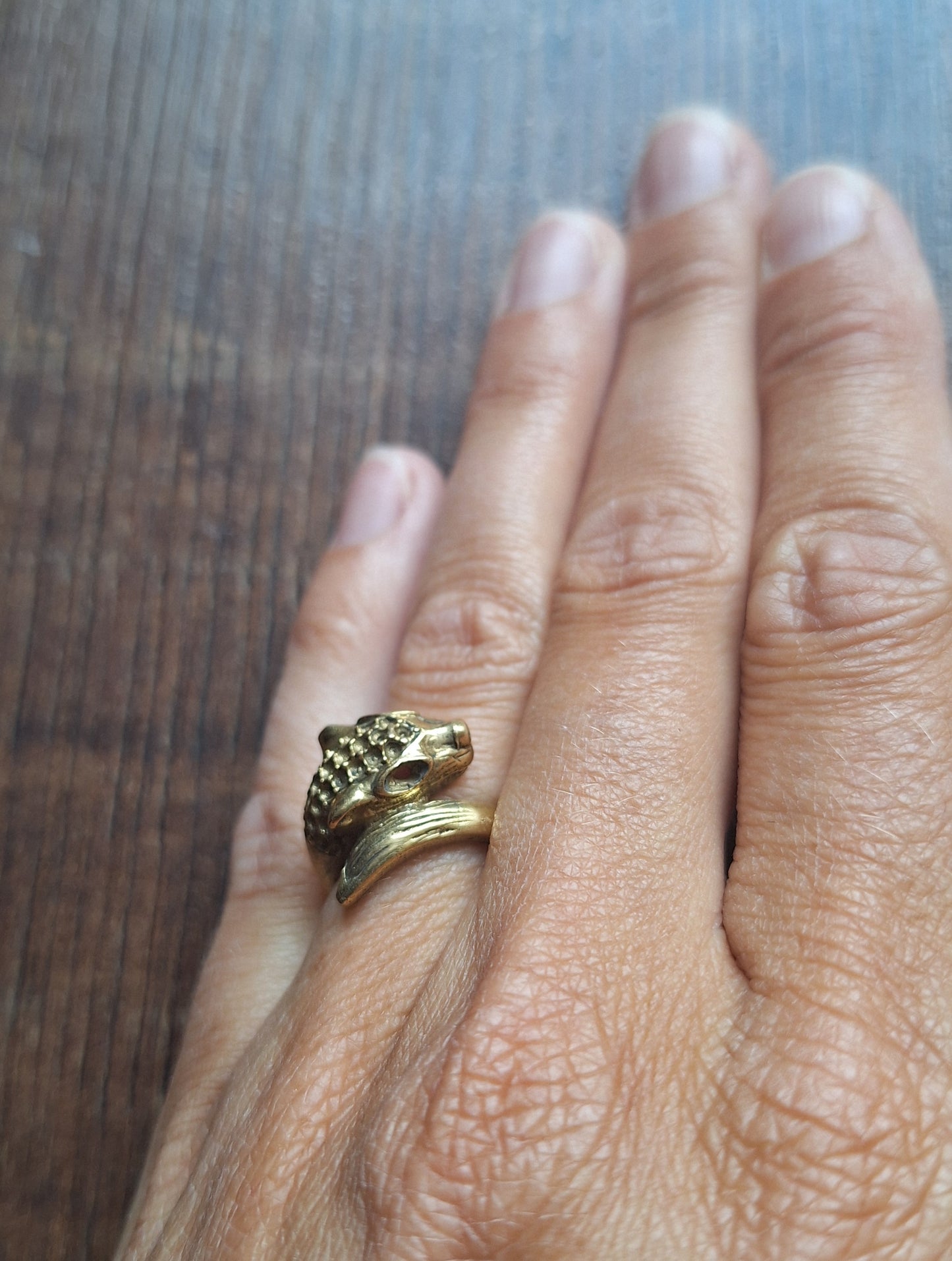 Brass ring Leopard
