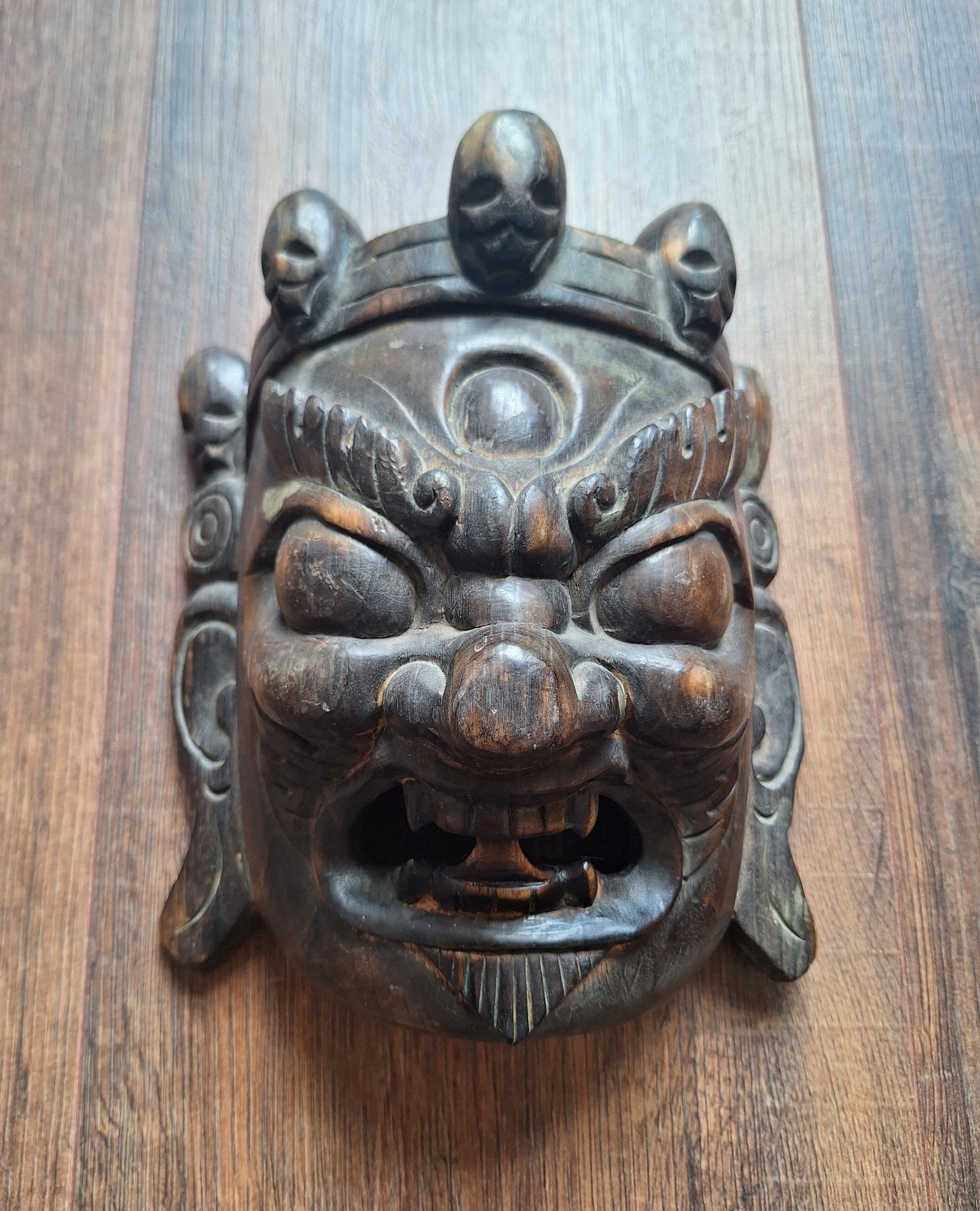 Vintage wooden Mahakala mask #11