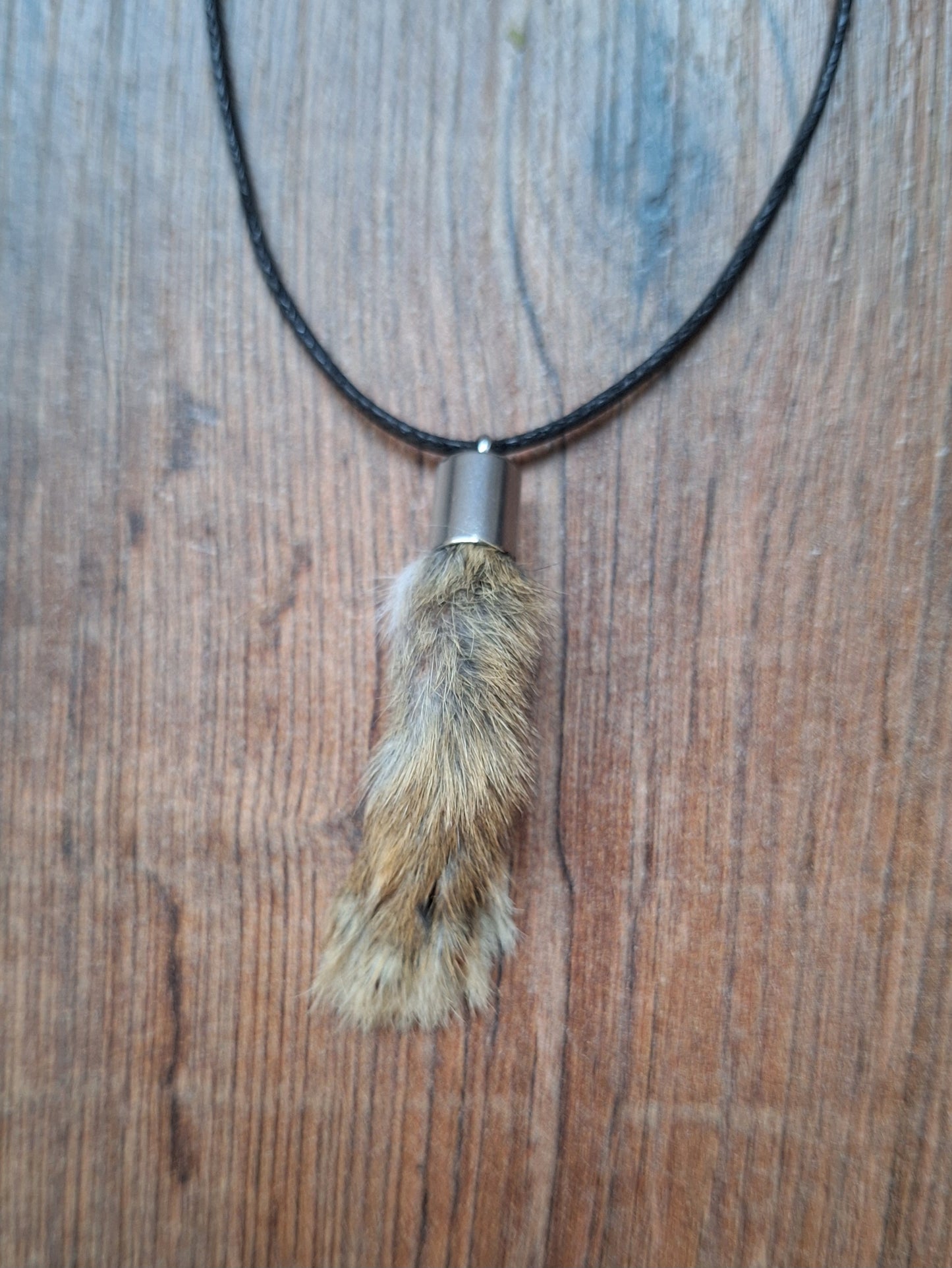 Hare paw amulet necklace