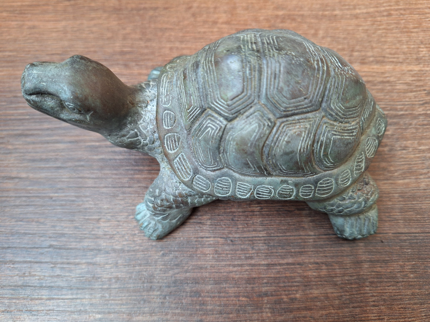 Vintage bronze turtle statue