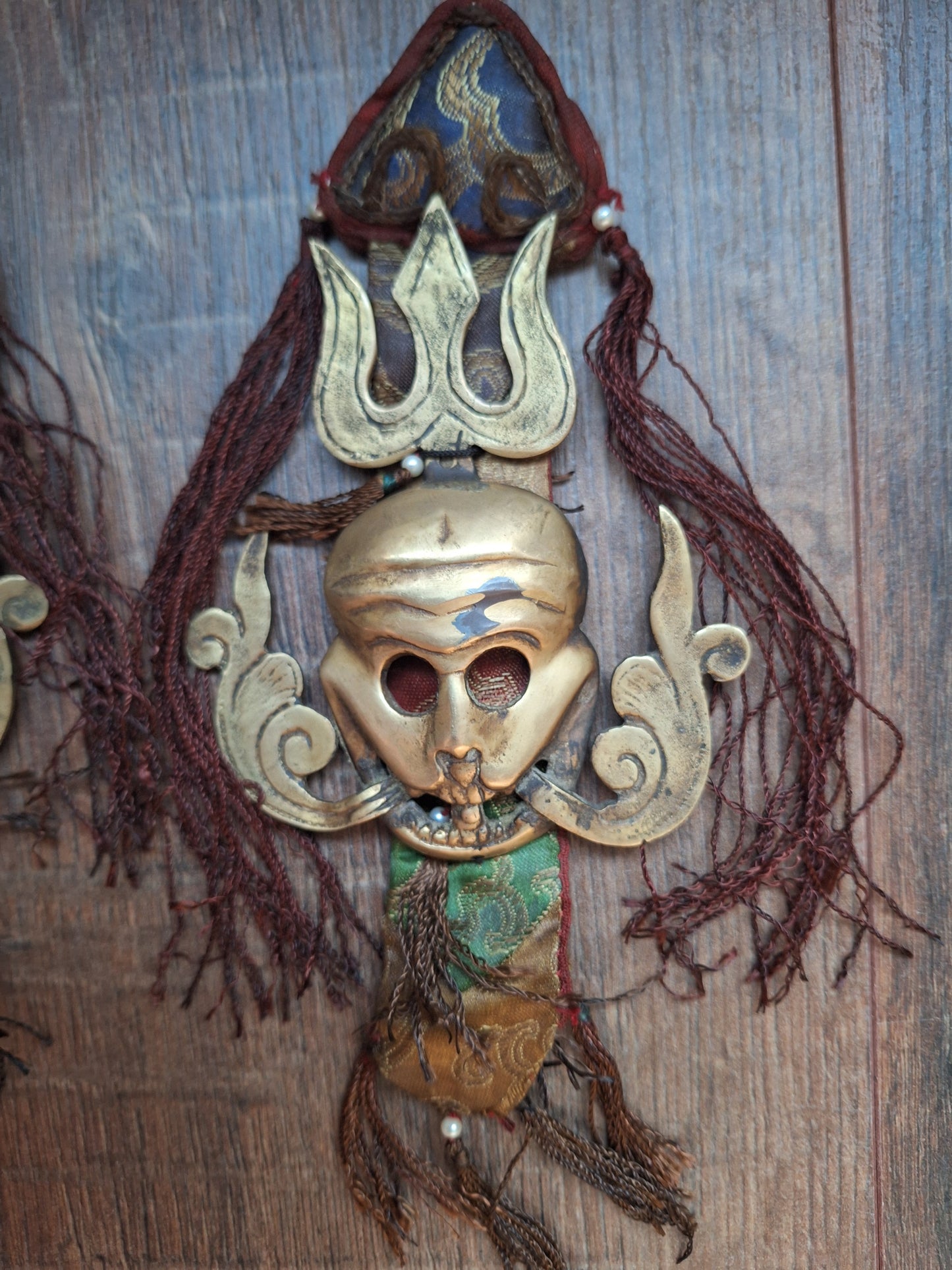 Vintage Tibetan amulet wallhanger Citipati