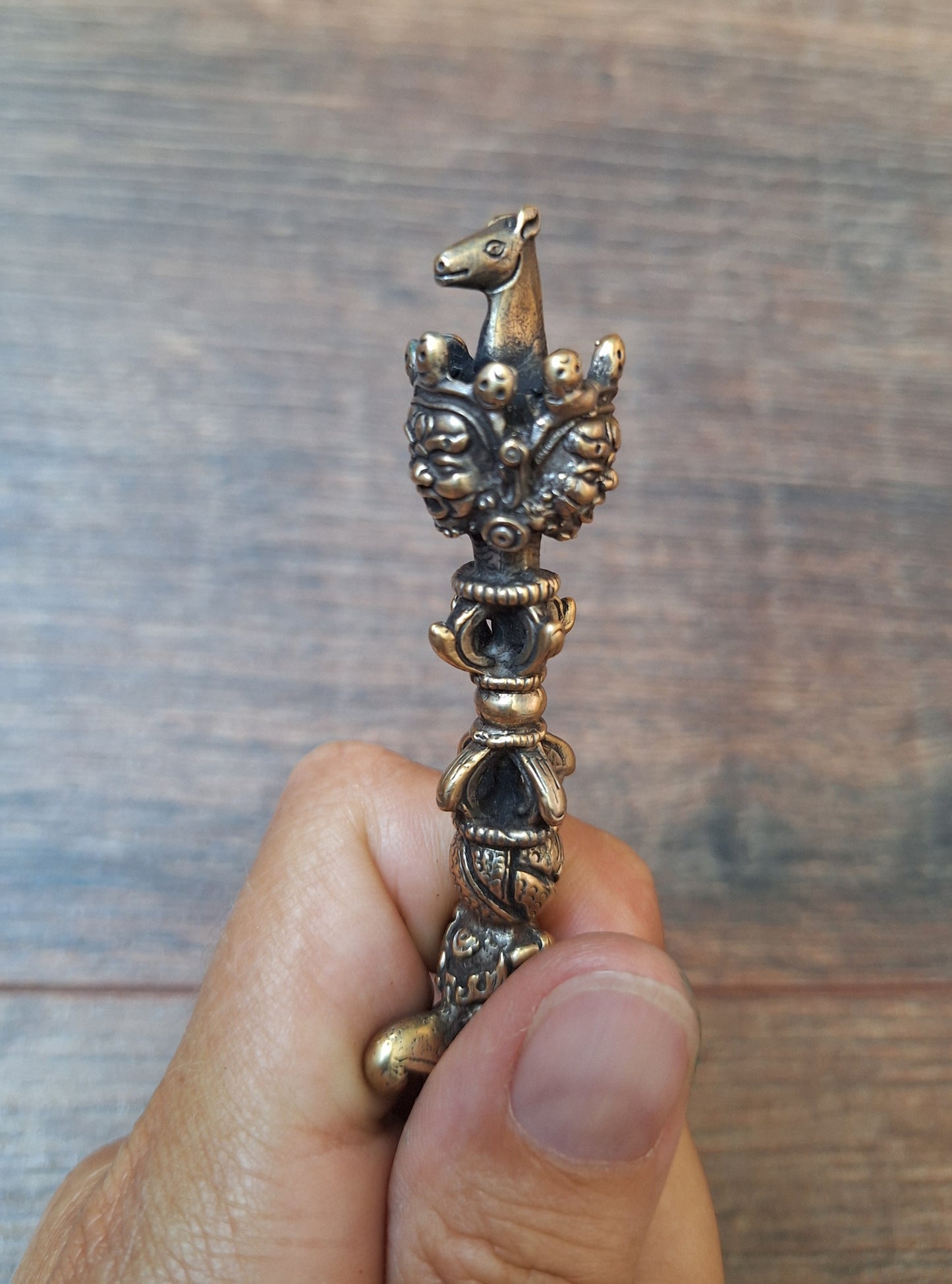 Small brass phurba