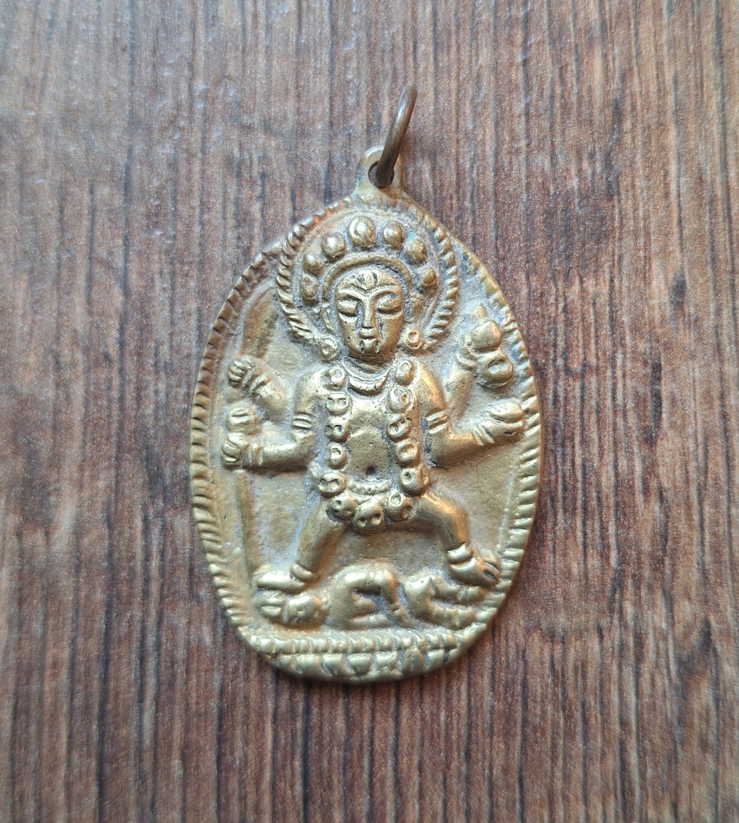 Vintage brass pendant Kali