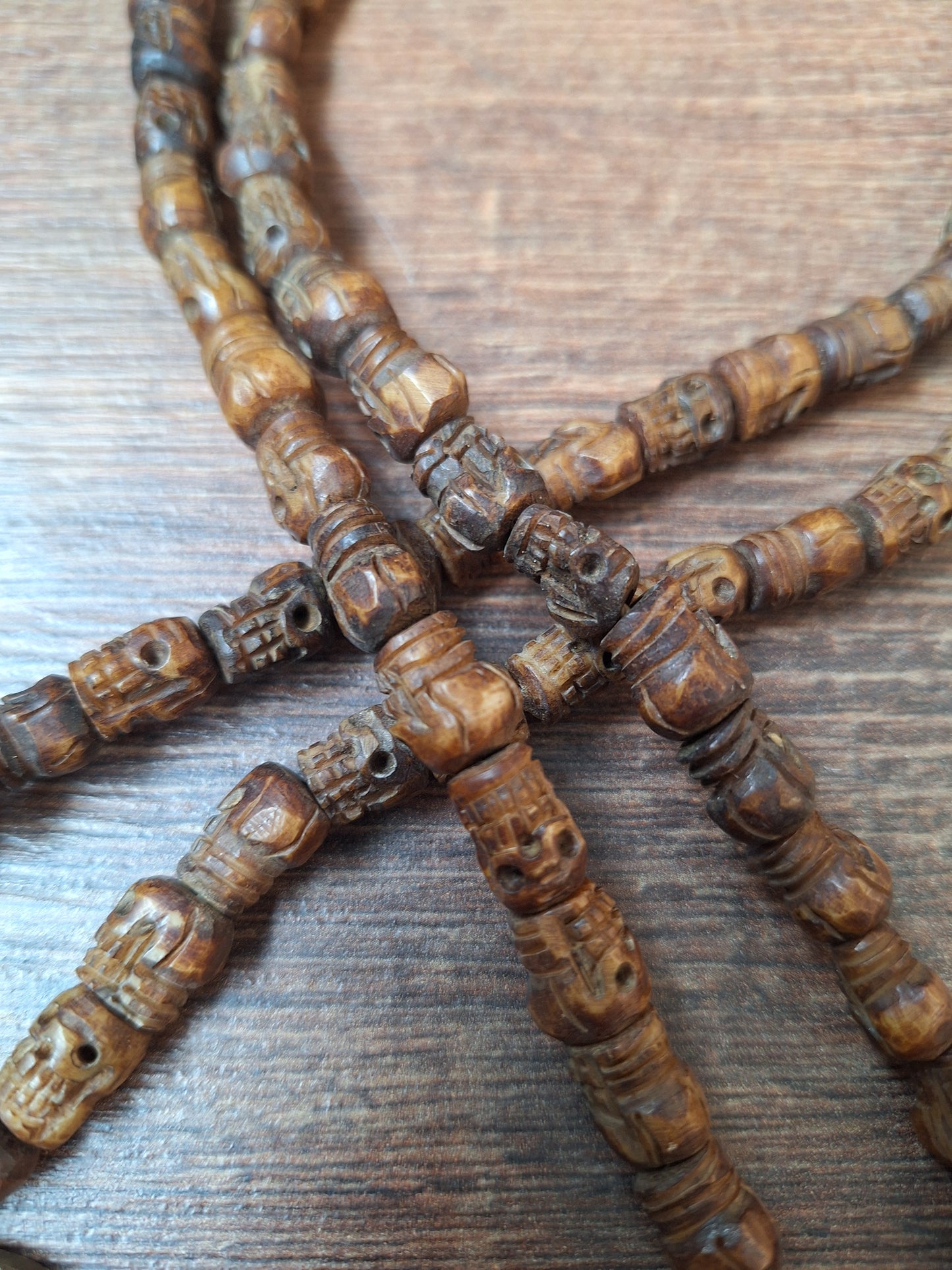 Vintage Nepalese yak bone skull mala