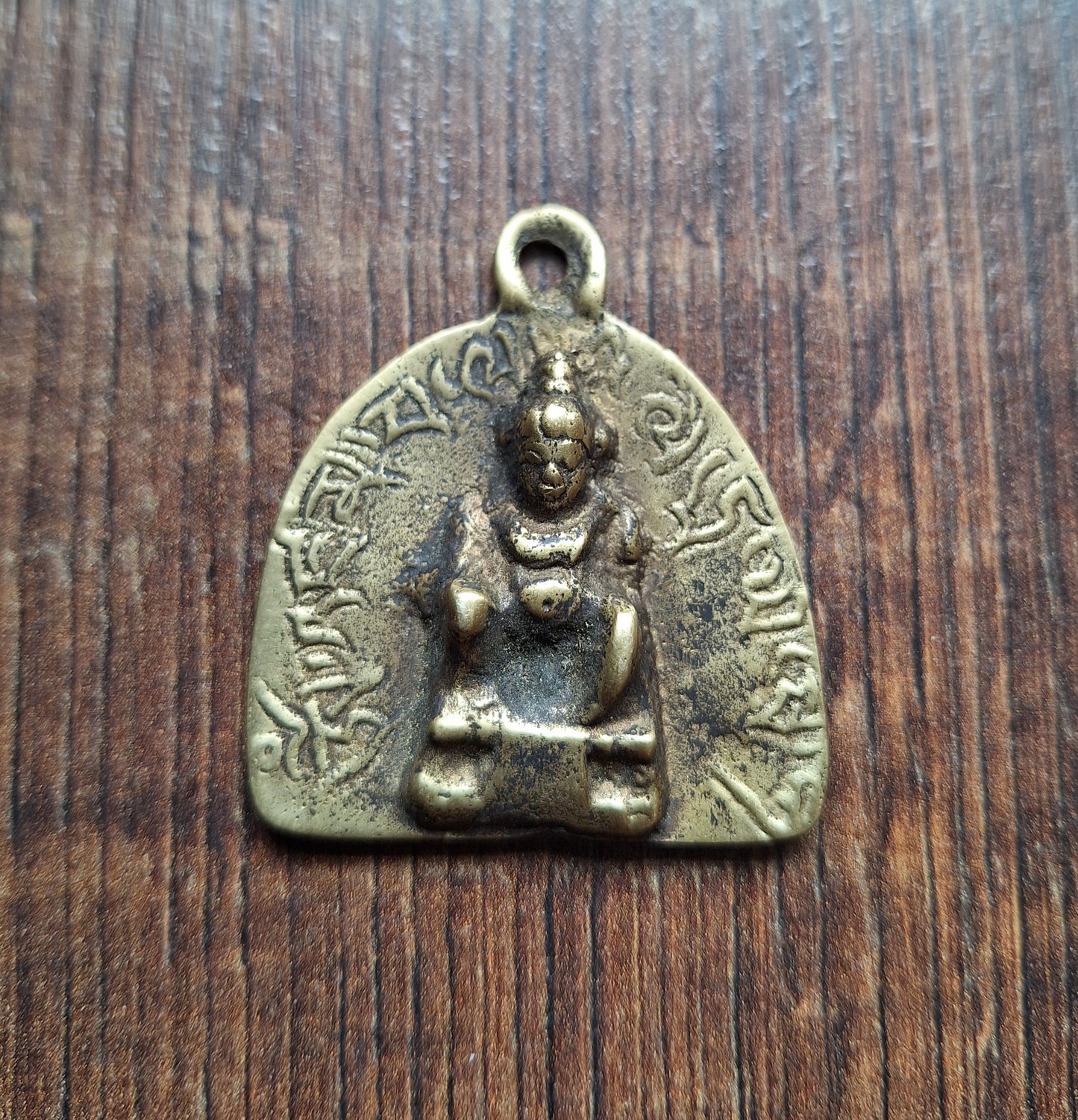 Vintage brass pendant Yellow Dzambala