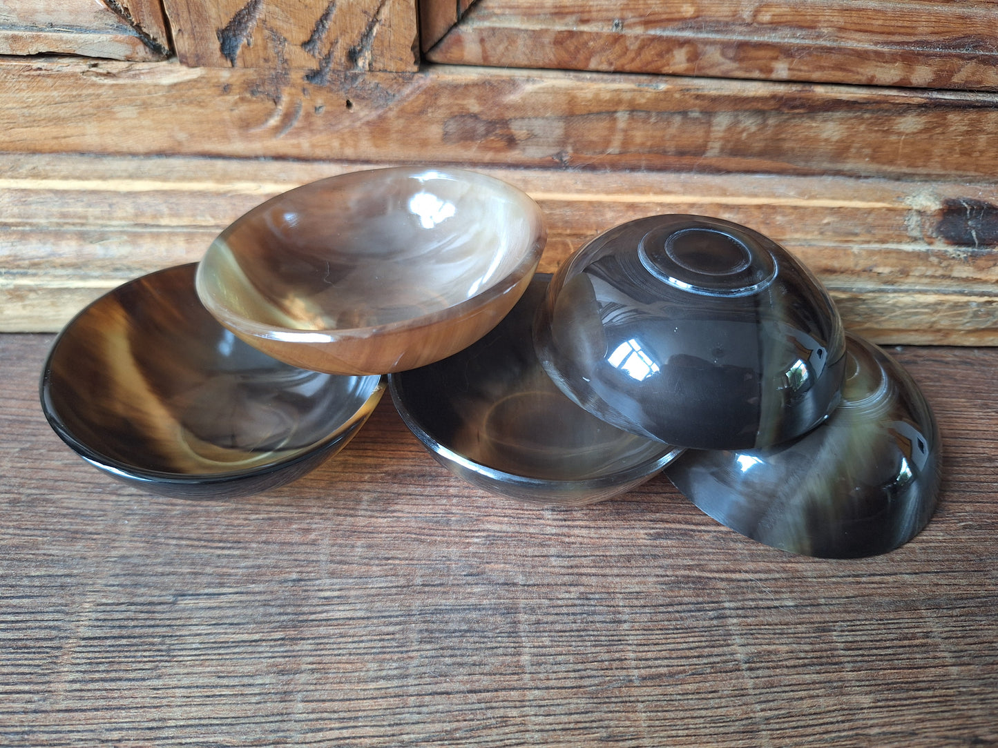 Cow horn offering bowl