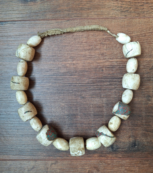 Old Nepalese conch shell necklace