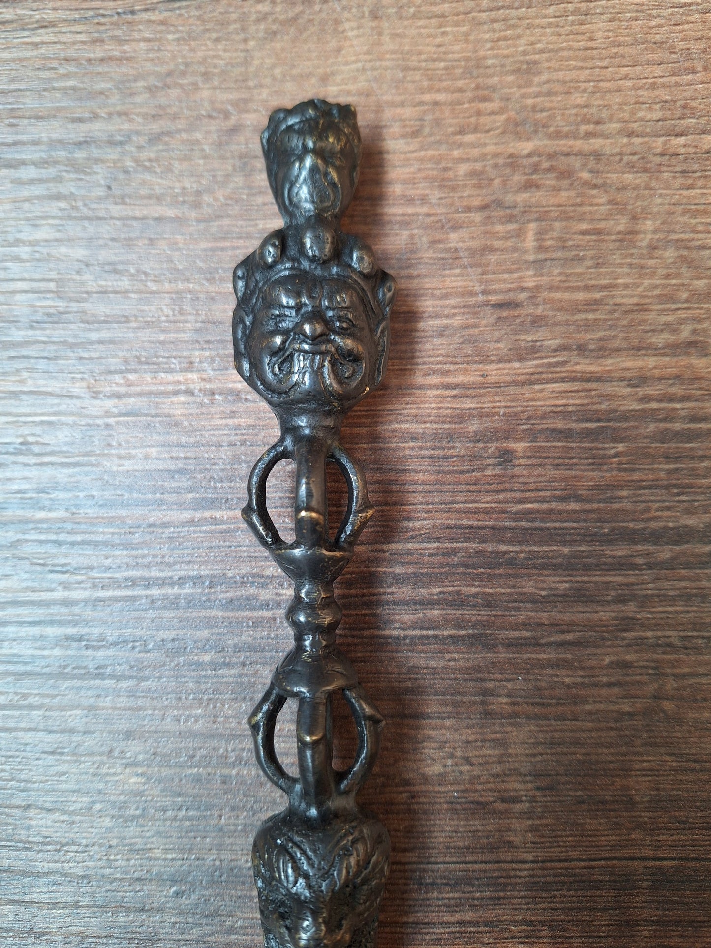 Vintage bronze phurba #11, with stand