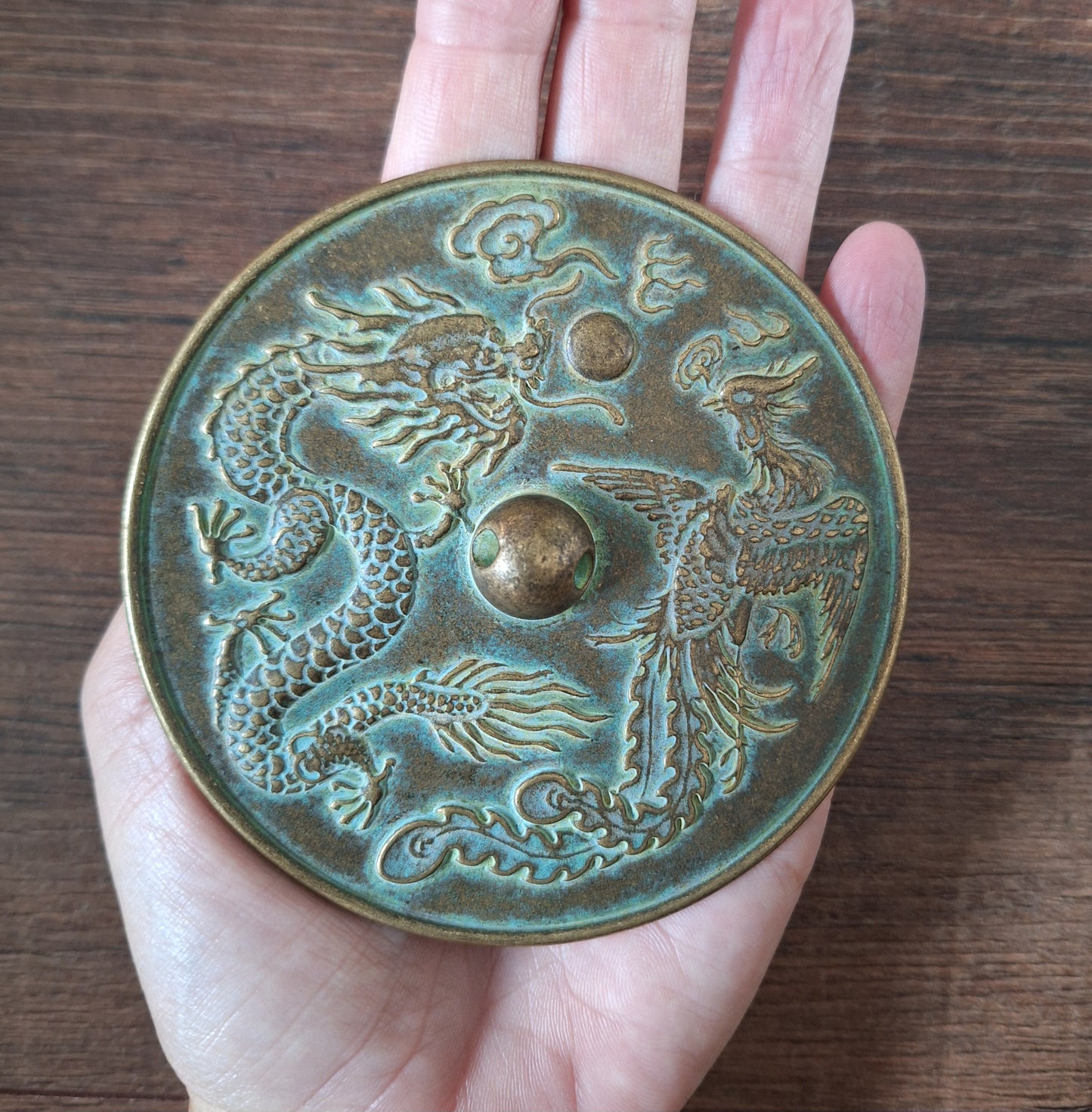 Chinese mirror Dragon and Phoenix 100 millimeters