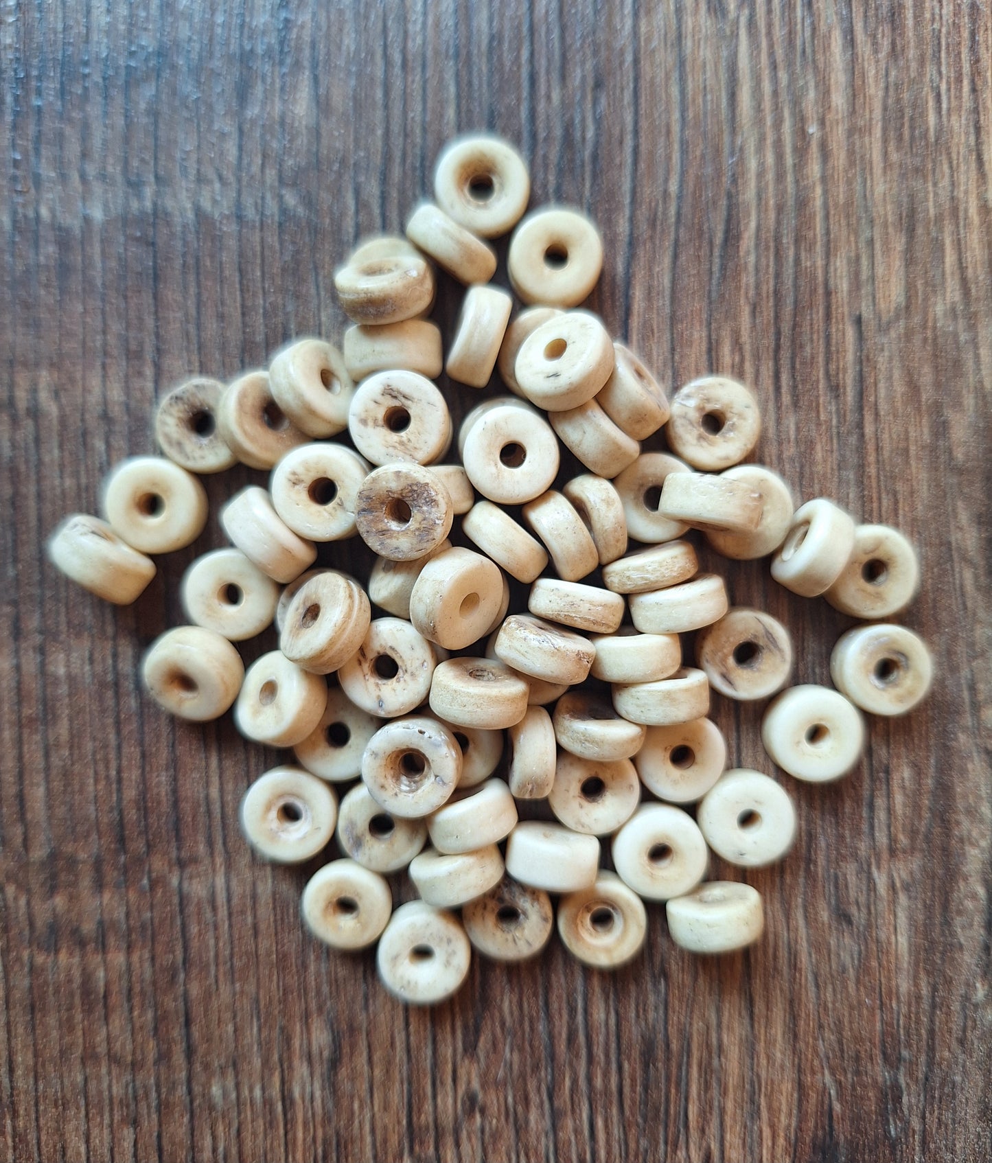 Vintage yak bone beads, set of 20