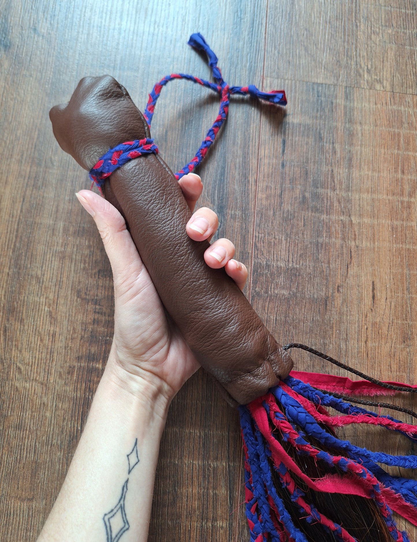 Horse tail shamanic whip
