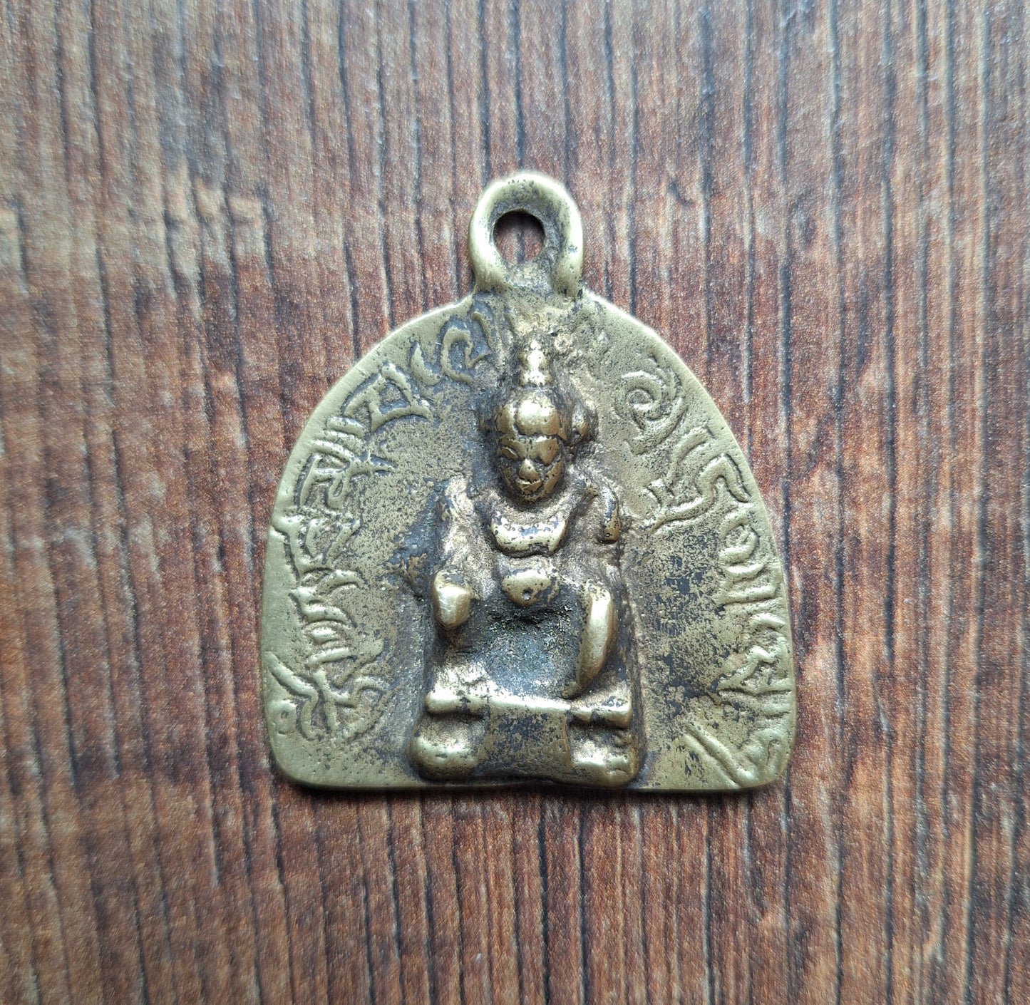Vintage brass pendant Yellow Dzambala