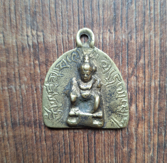 Vintage brass pendant Yellow Dzambala