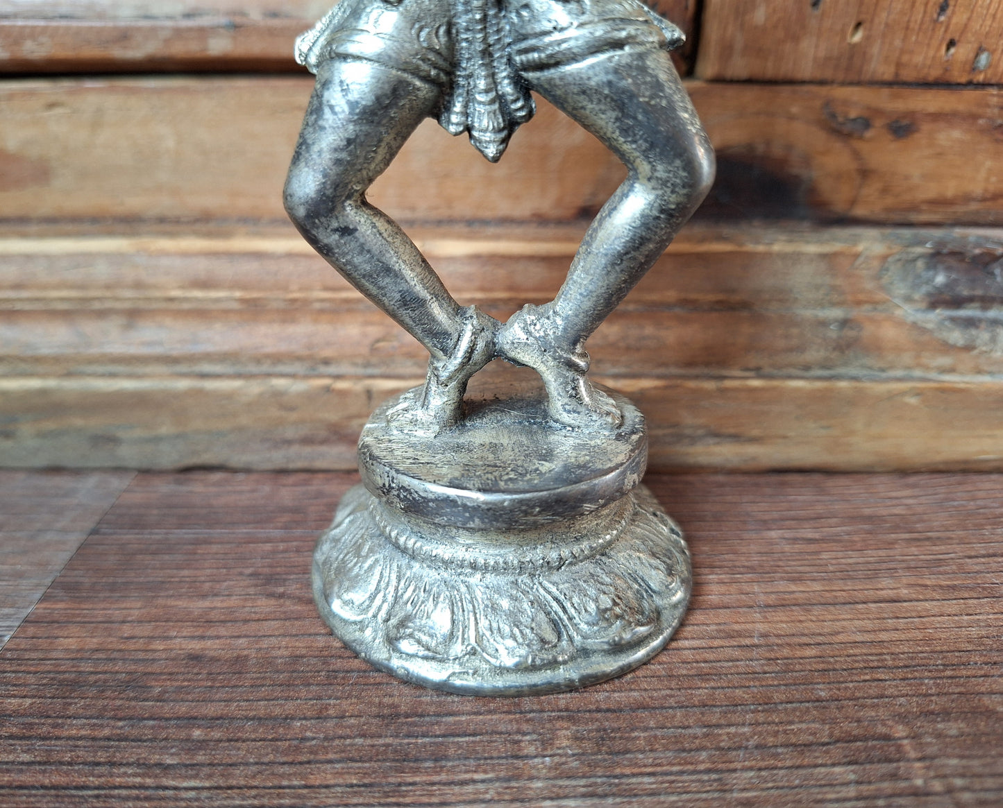 Vintage silver bronze Shiva Nataraja figurine